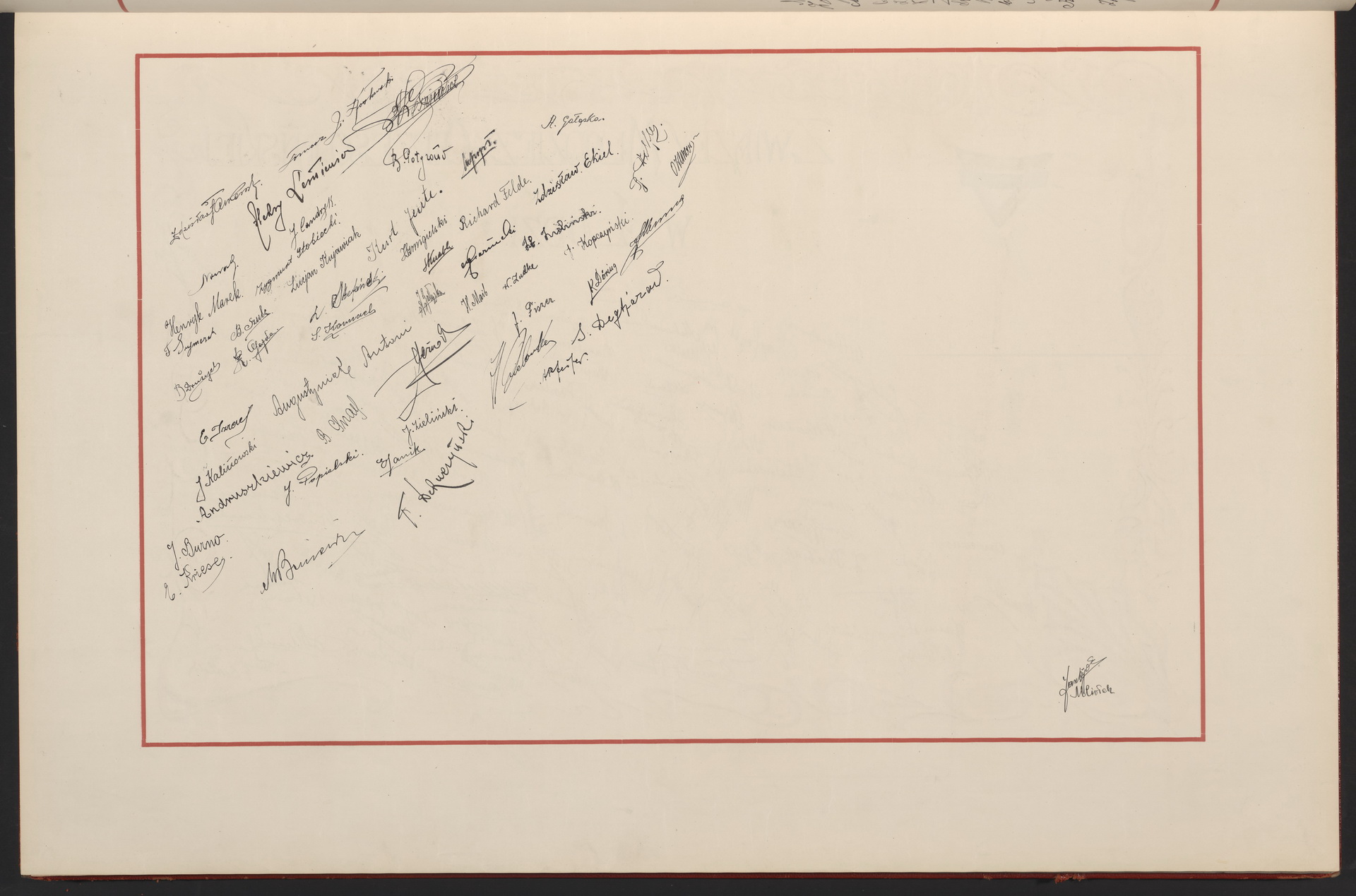 Podpis  Drużych na stronie nr 204 w tomie nr 1