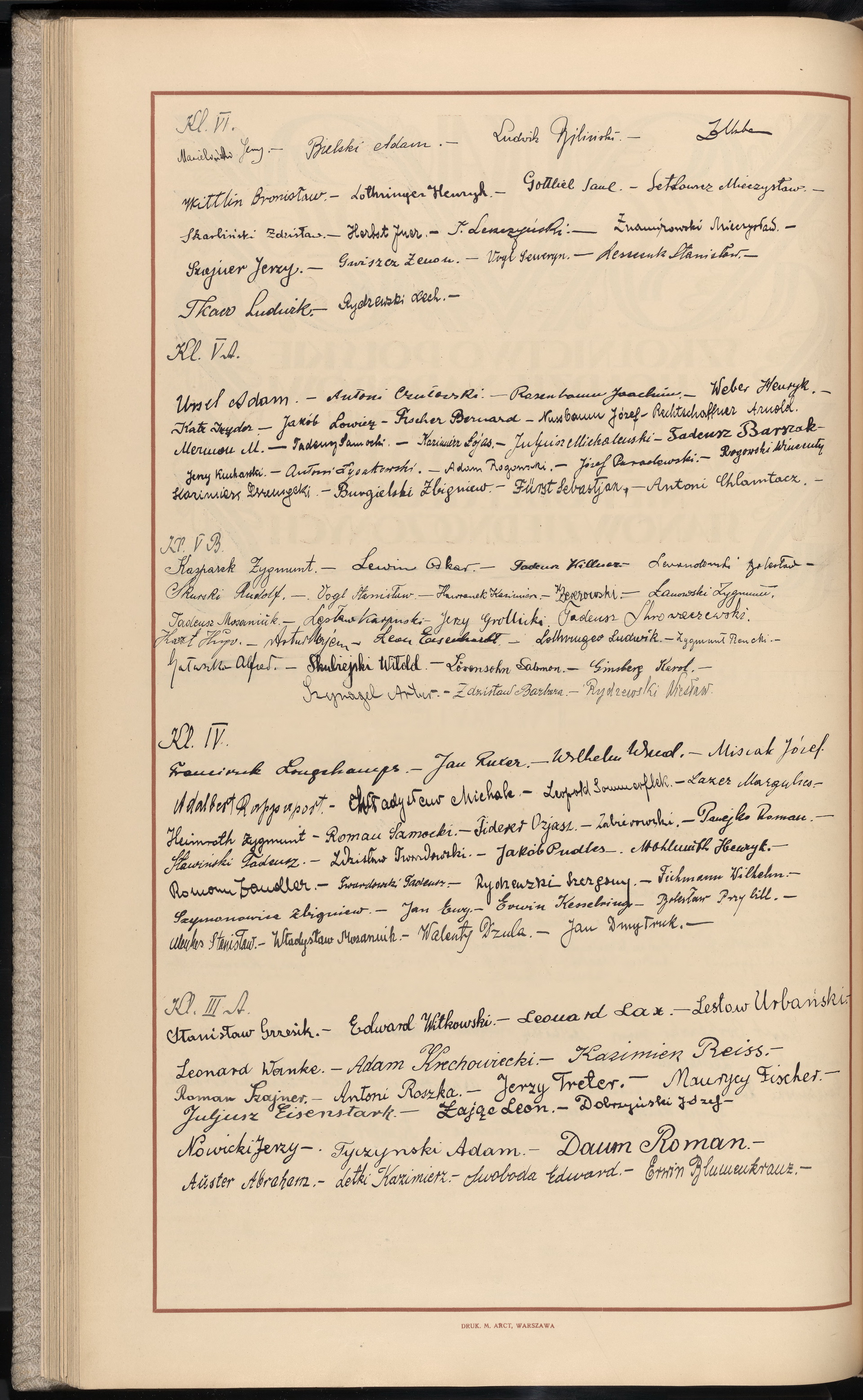 Podpis Adam Bielski na stronie nr 144 w tomie nr 7