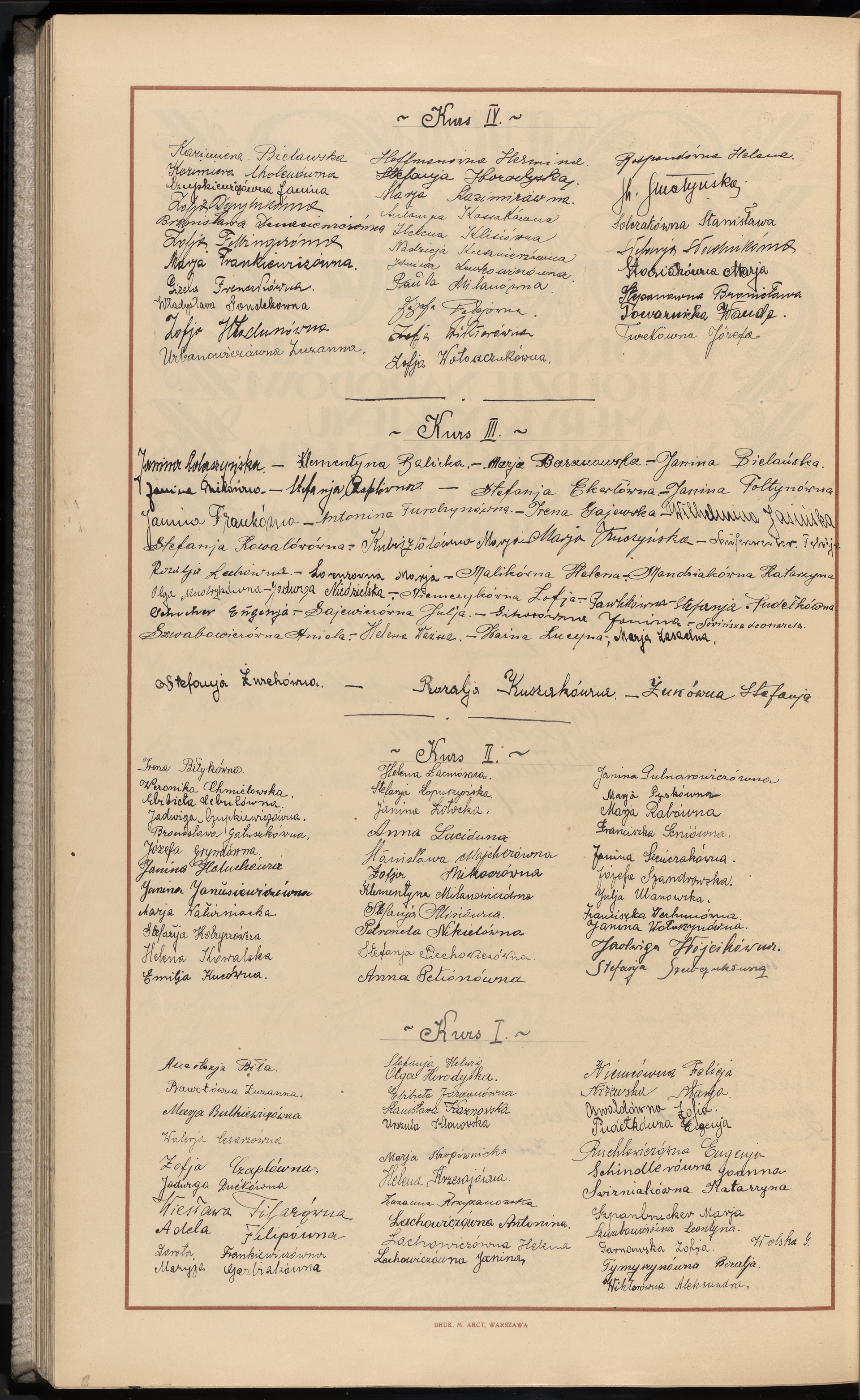 Podpis Kazimiera Bielawska na stronie nr 336 w tomie nr 7