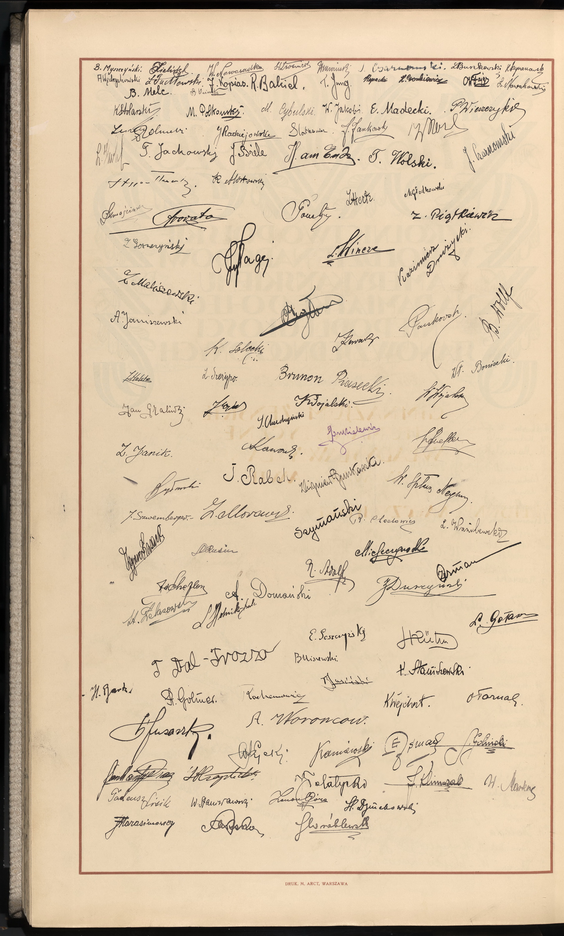 Podpis J. Harasimowicz na stronie nr 414 w tomie nr 7