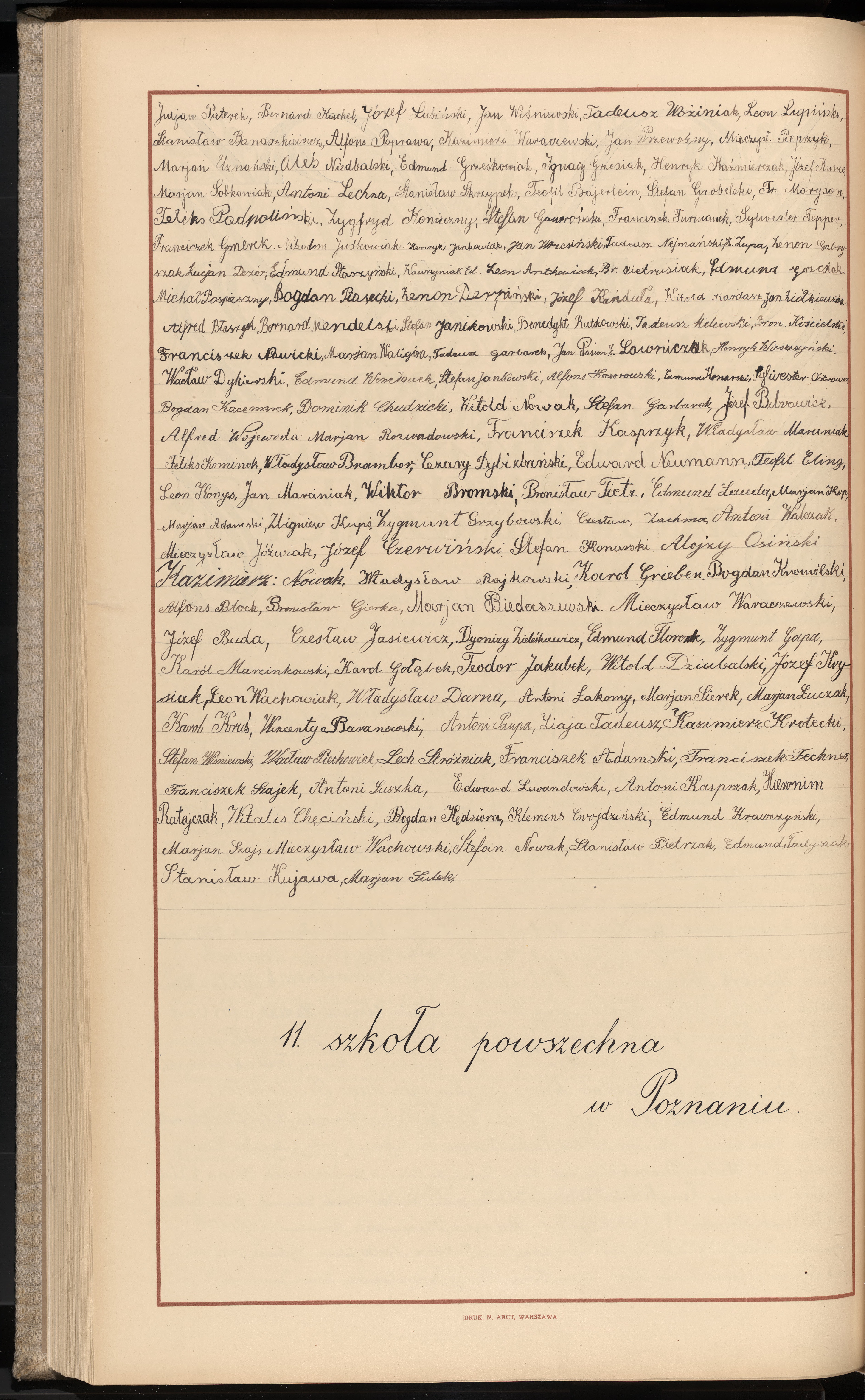 Podpis Franciszek Adamski na stronie nr 190 w tomie nr 8