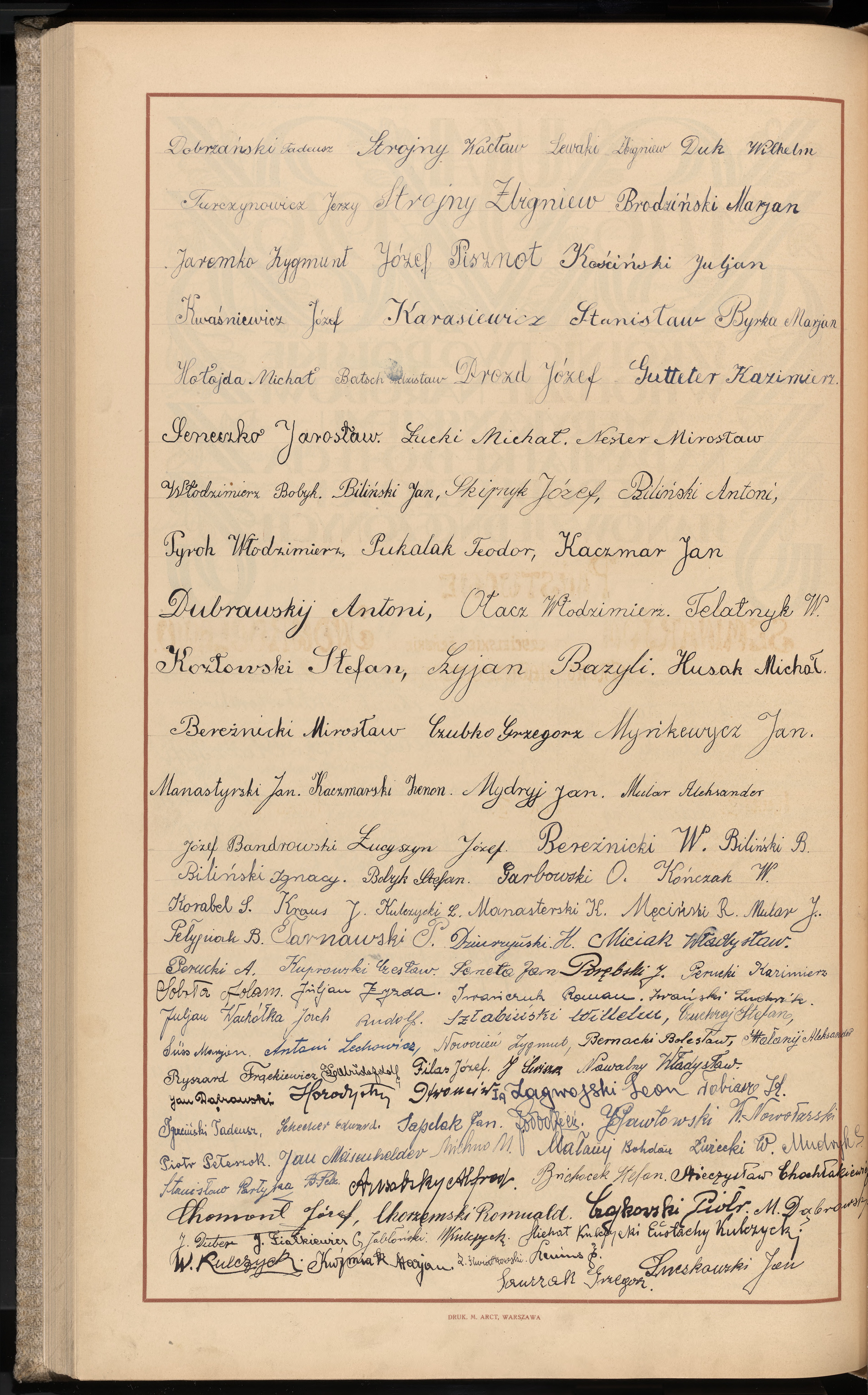 Podpis Ignacy Biliński na stronie nr 208 w tomie nr 8