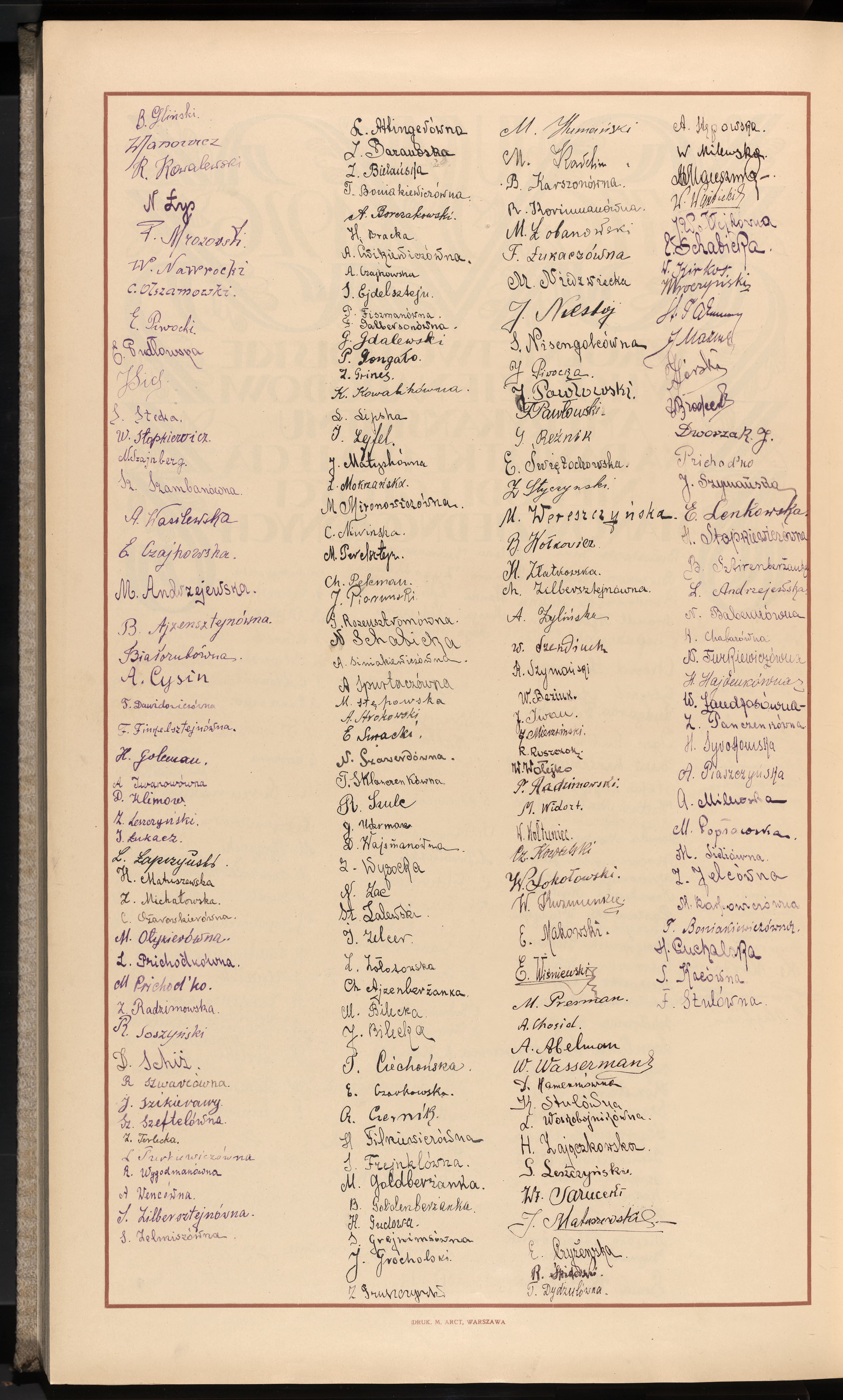 Podpis Z Terlecka na stronie nr 436 w tomie nr 8