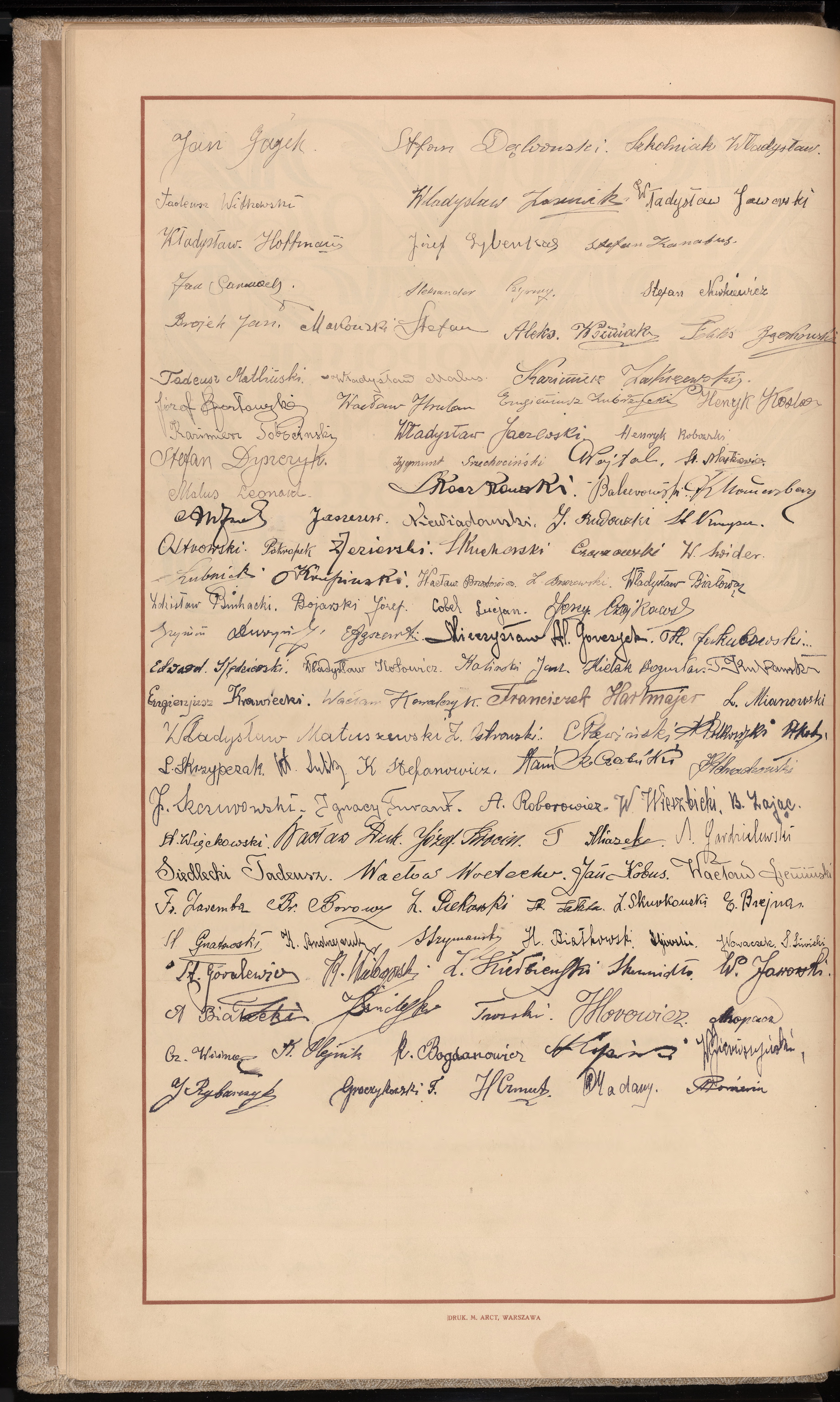 Podpis J. Rybarczyk na stronie nr 46 w tomie nr 9