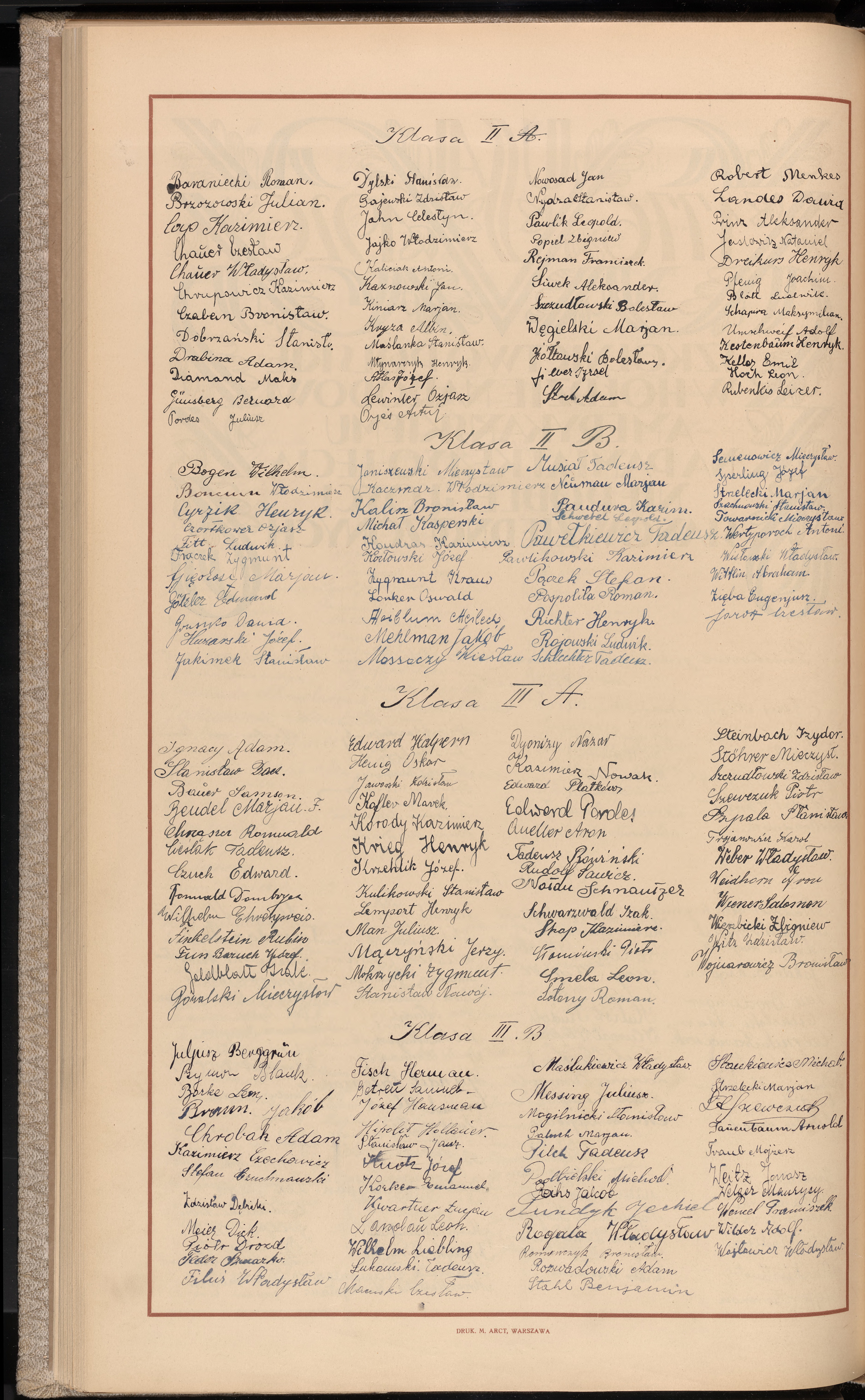 Podpis Ignacy Adam na stronie nr 124 w tomie nr 9