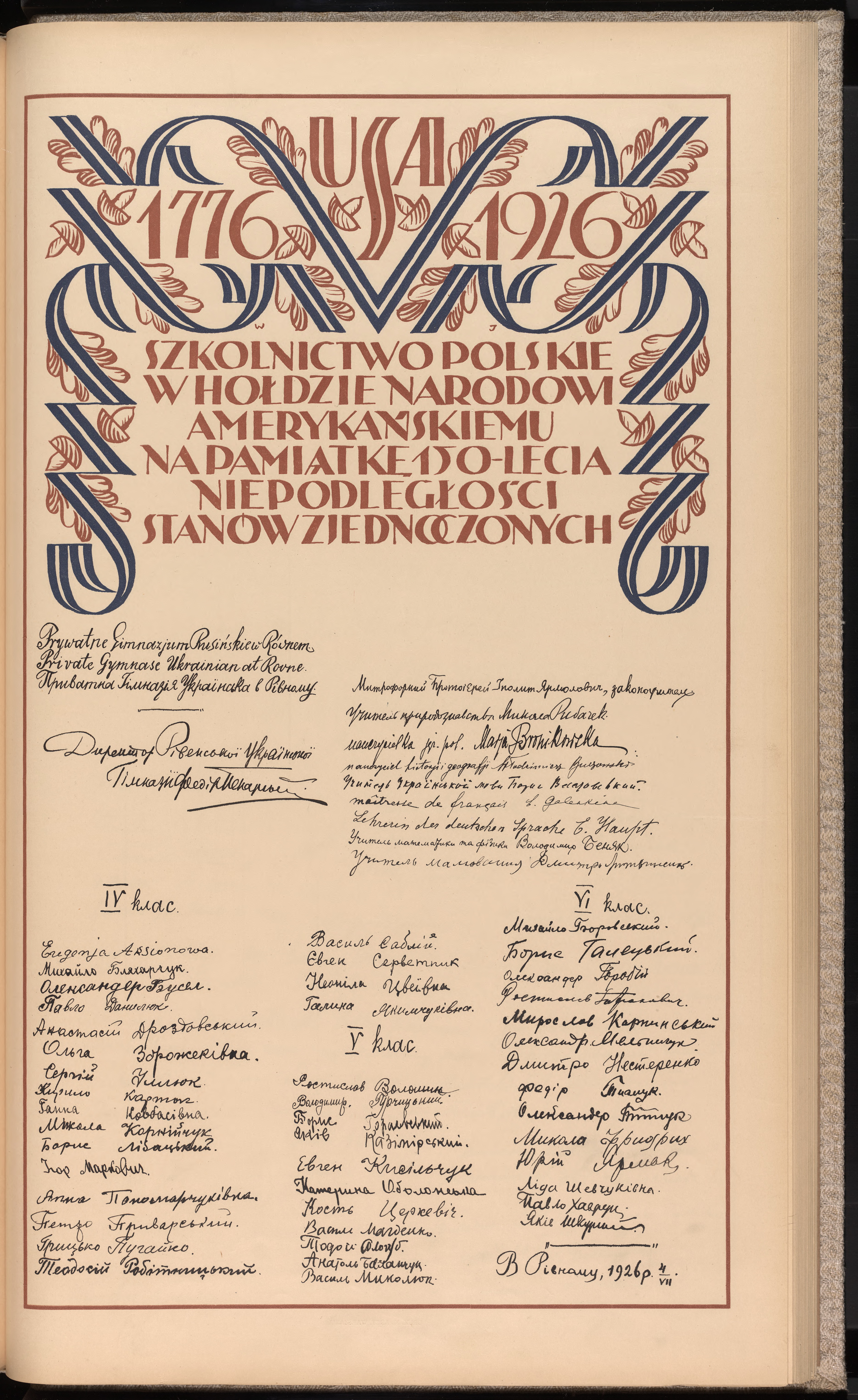 Podpis Mukoła Fridrich na stronie nr 175 w tomie nr 10