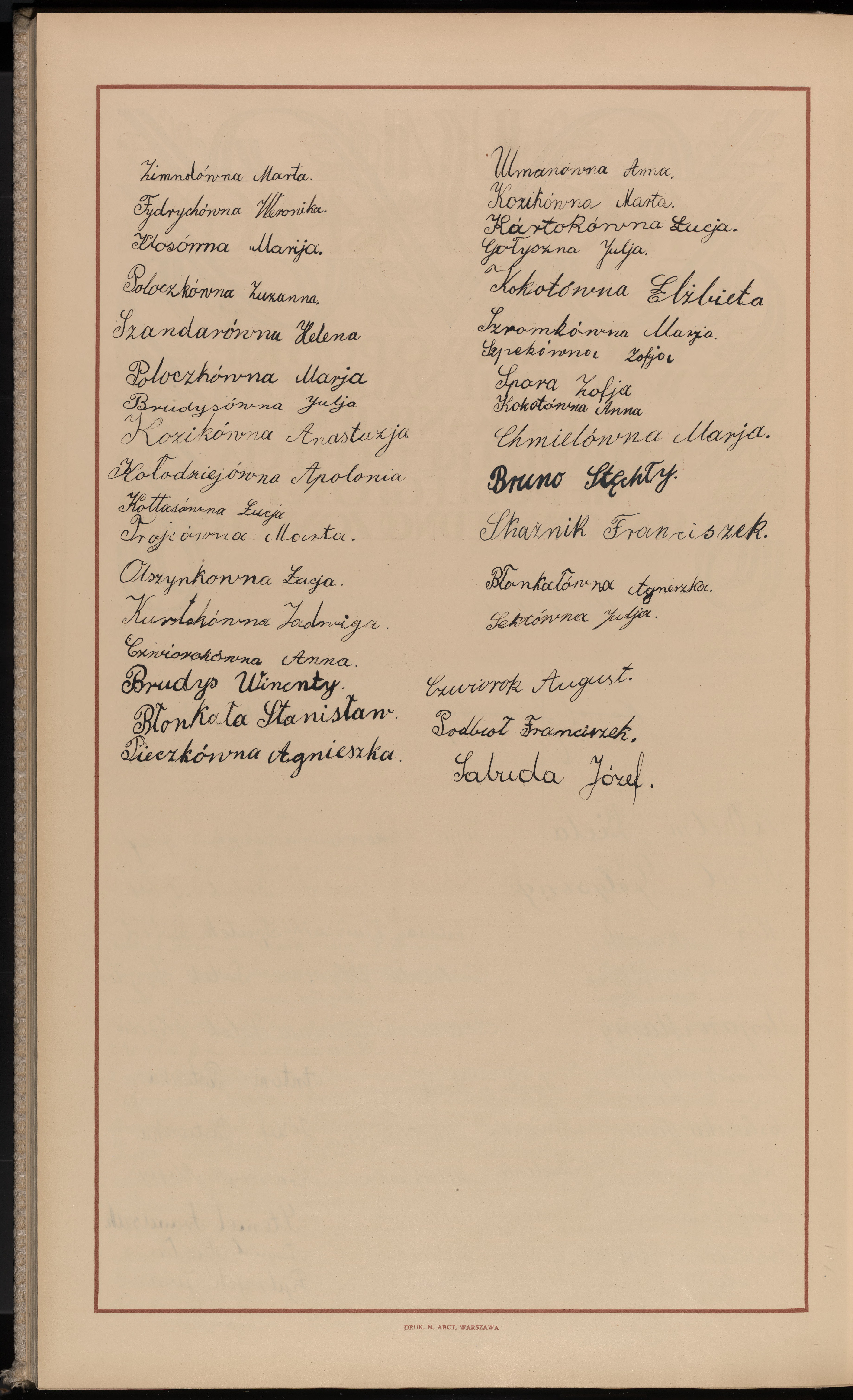 Podpis Marta Zimnolówna na stronie nr 218 w tomie nr 10