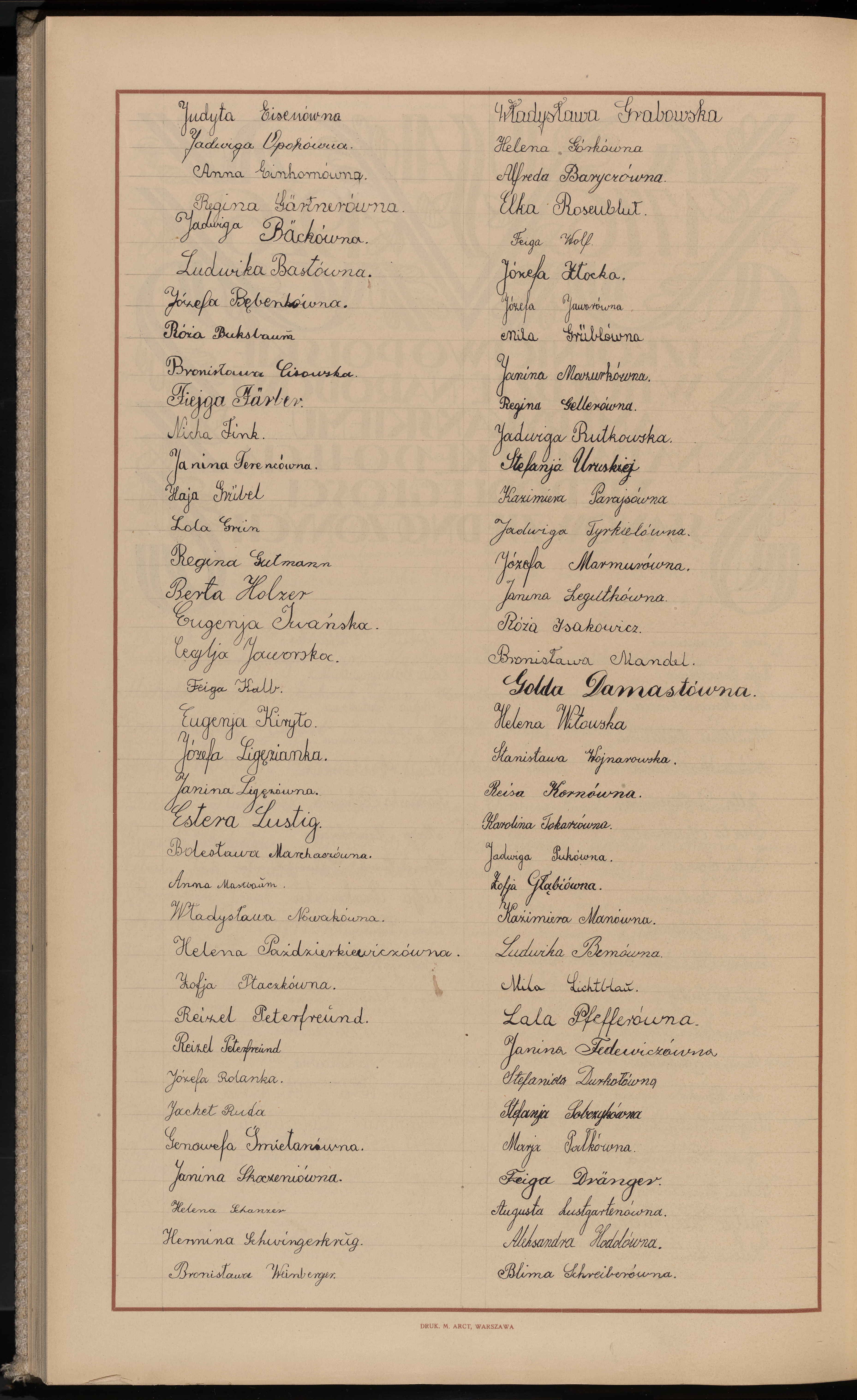 Podpis Blima Schreiberówna na stronie nr 230 w tomie nr 10