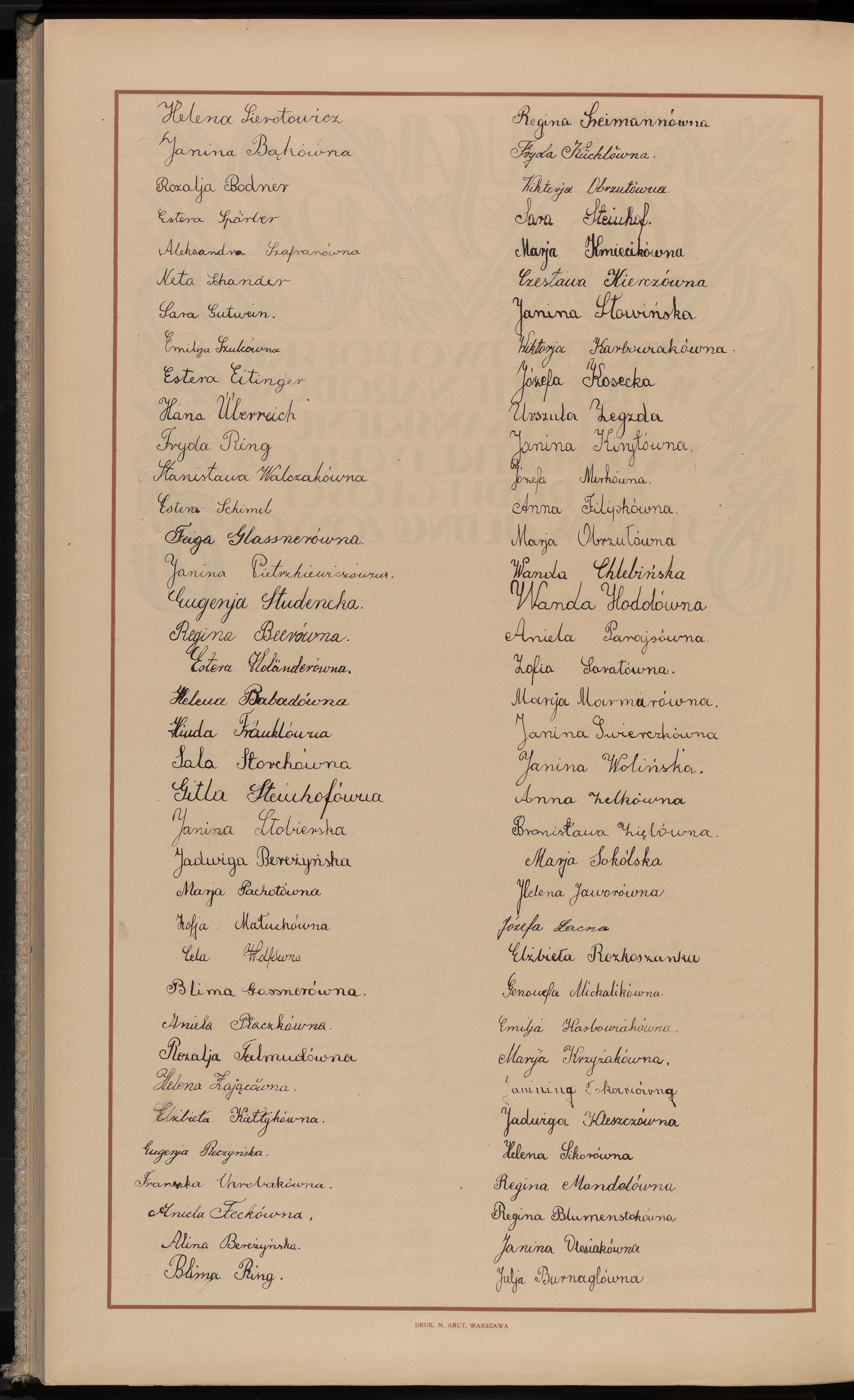 Podpis Maria Sokólska na stronie nr 232 w tomie nr 10