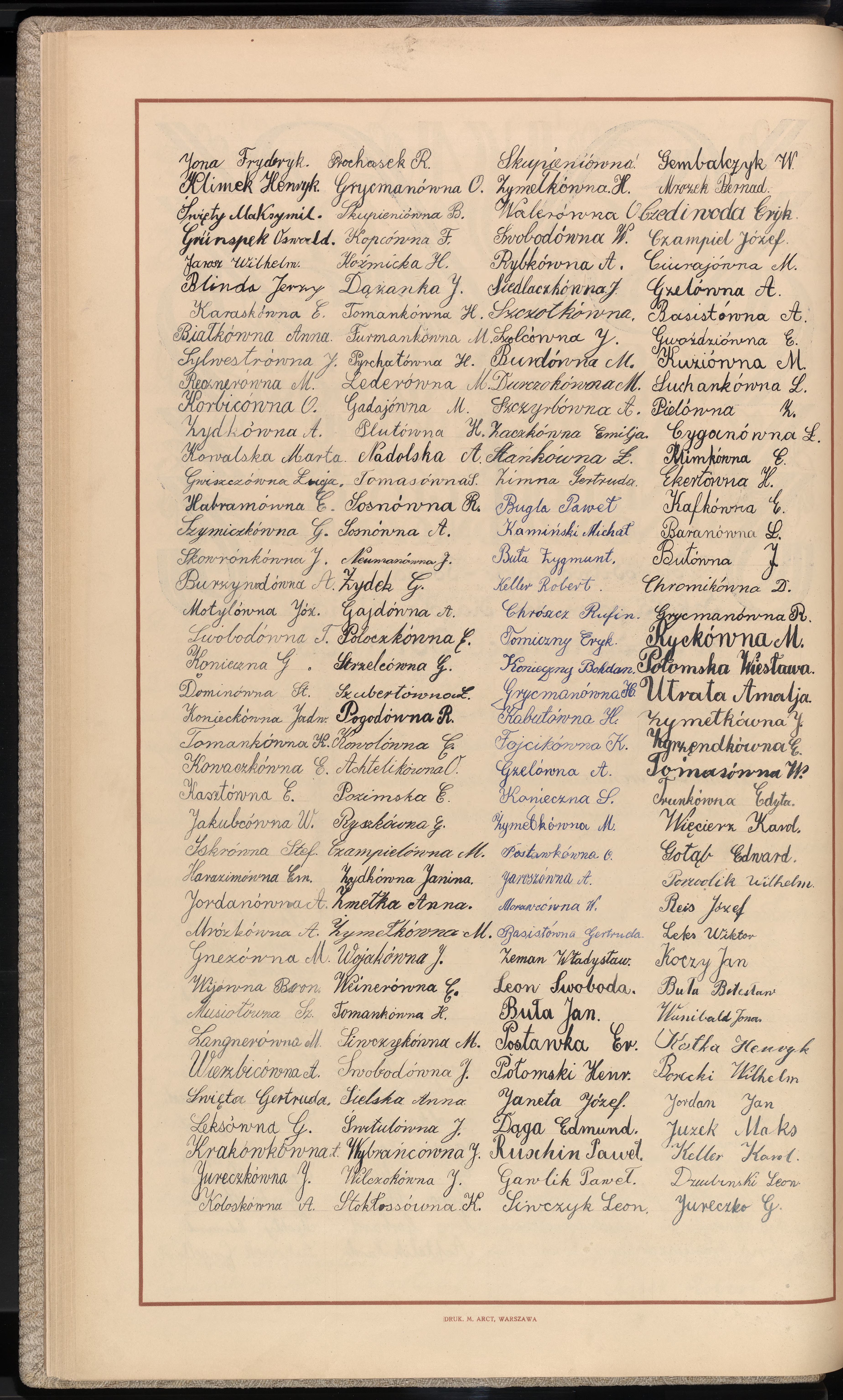 Podpis Anna Białkówna na stronie nr 68 w tomie nr 11