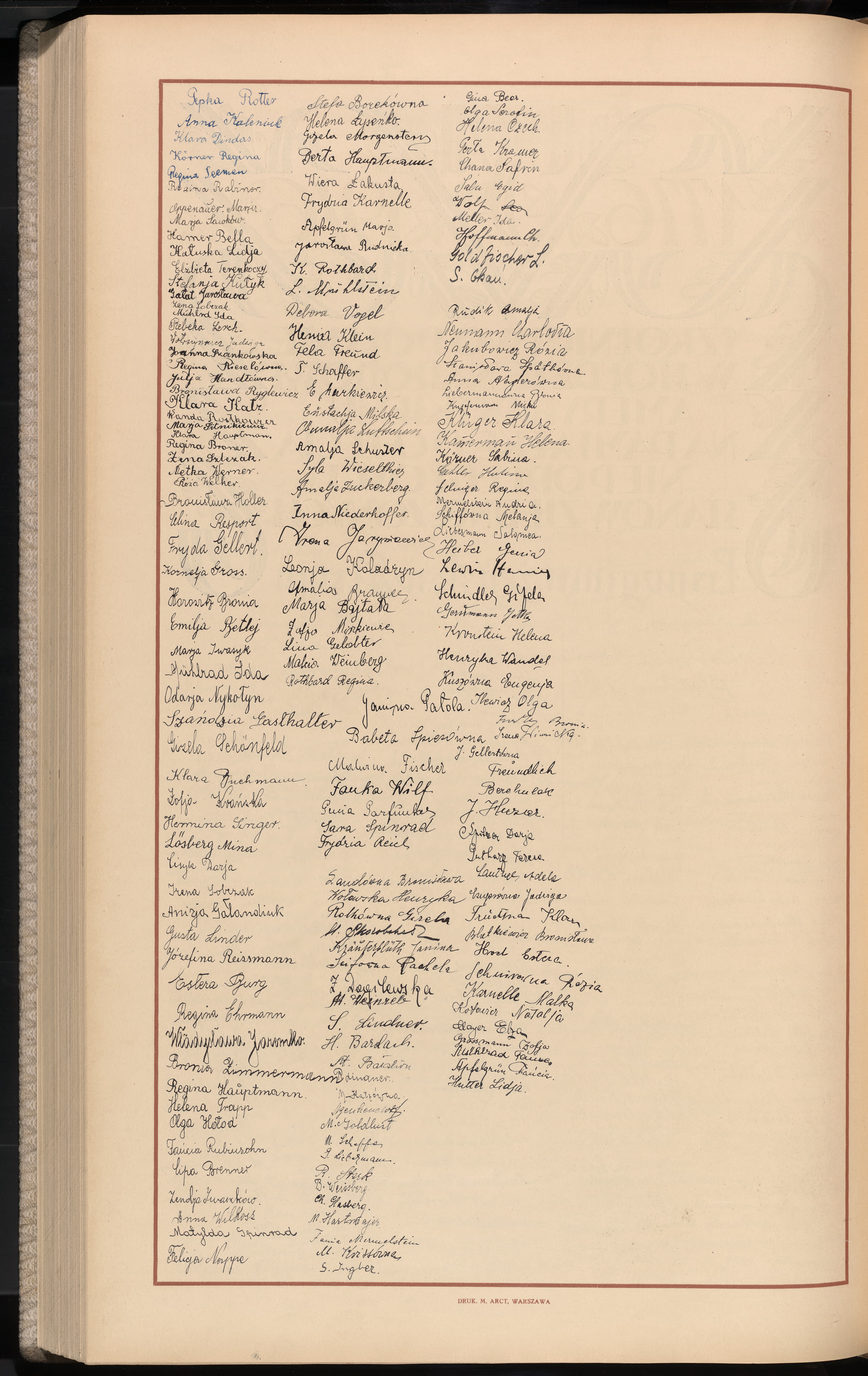 Podpis Debera Vogel na stronie nr 340 w tomie nr 11