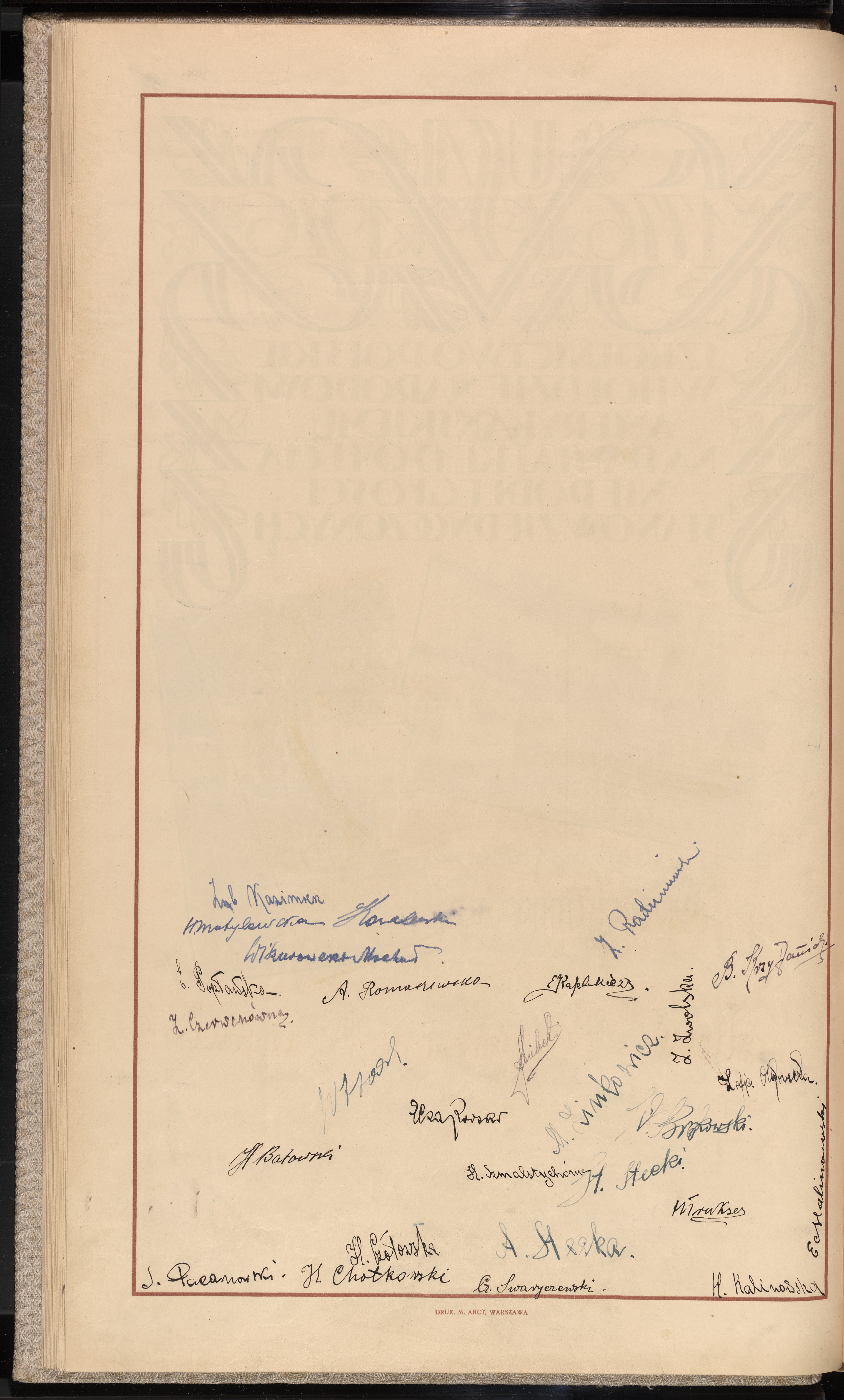 Podpis H. Kalinowska na stronie nr 58 w tomie nr 12