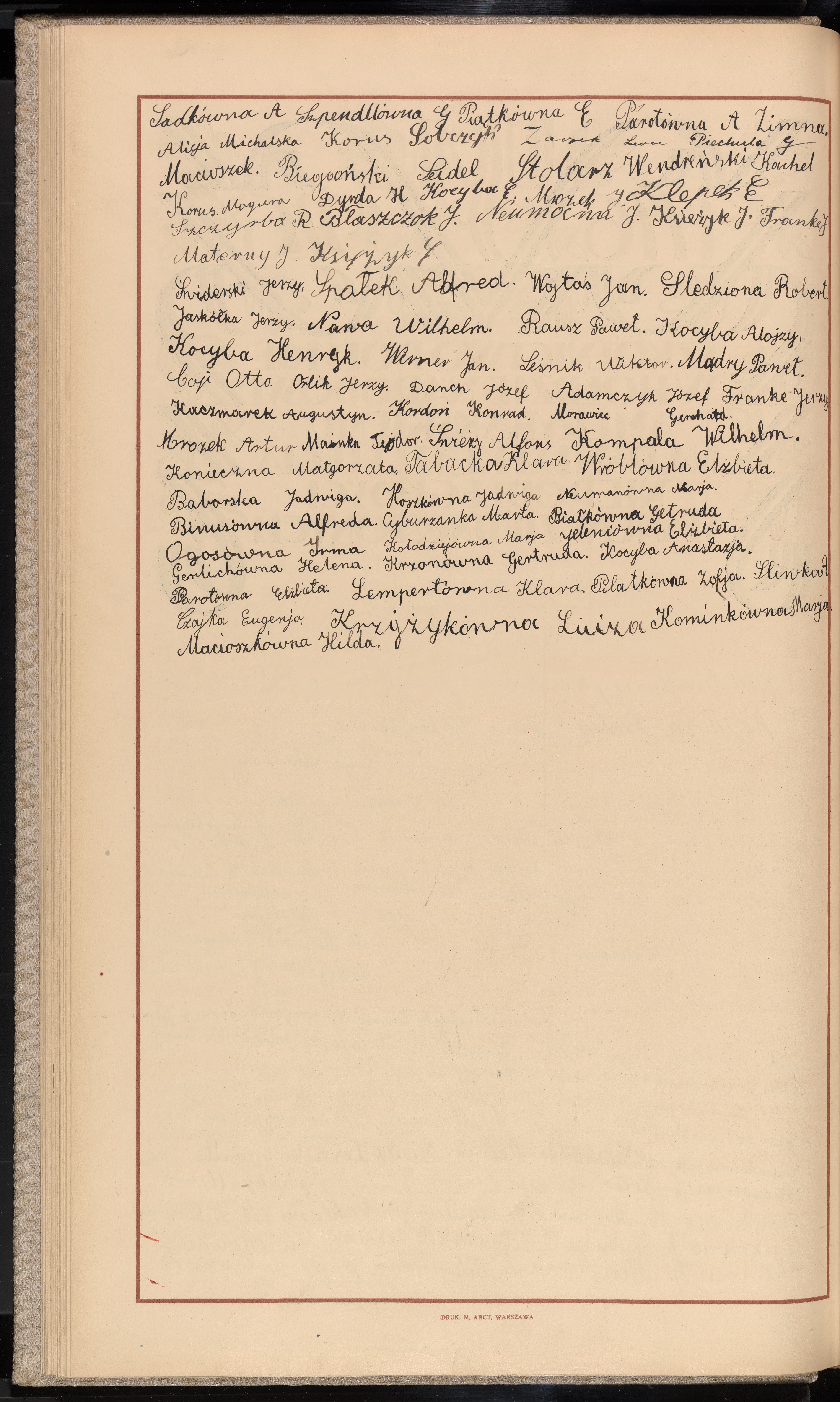 Podpis  Biegoński na stronie nr 76 w tomie nr 12