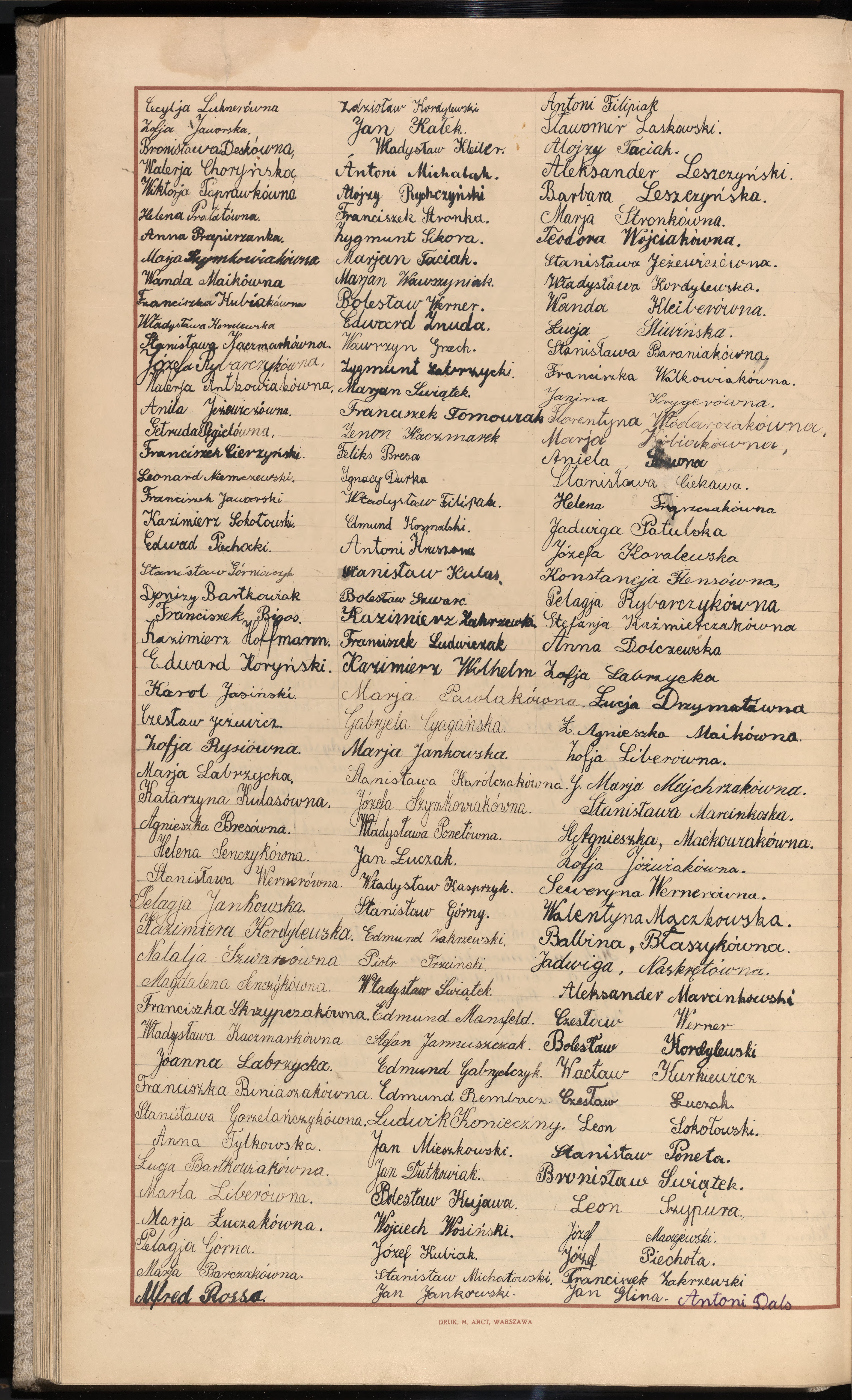 Podpis Cecylja Luknerówna na stronie nr 180 w tomie nr 12