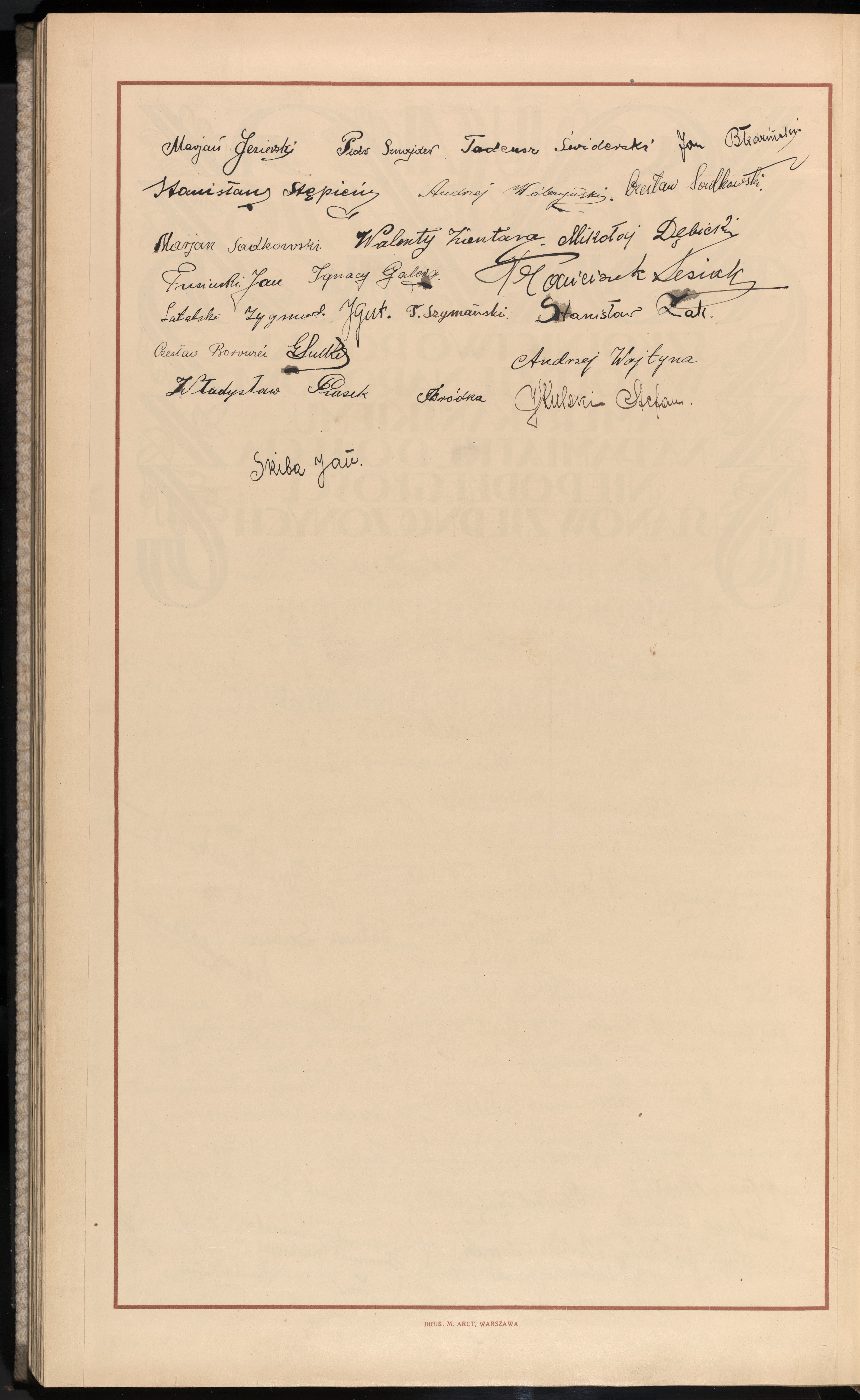 Podpis Marian Jezierski na stronie nr 392 w tomie nr 12