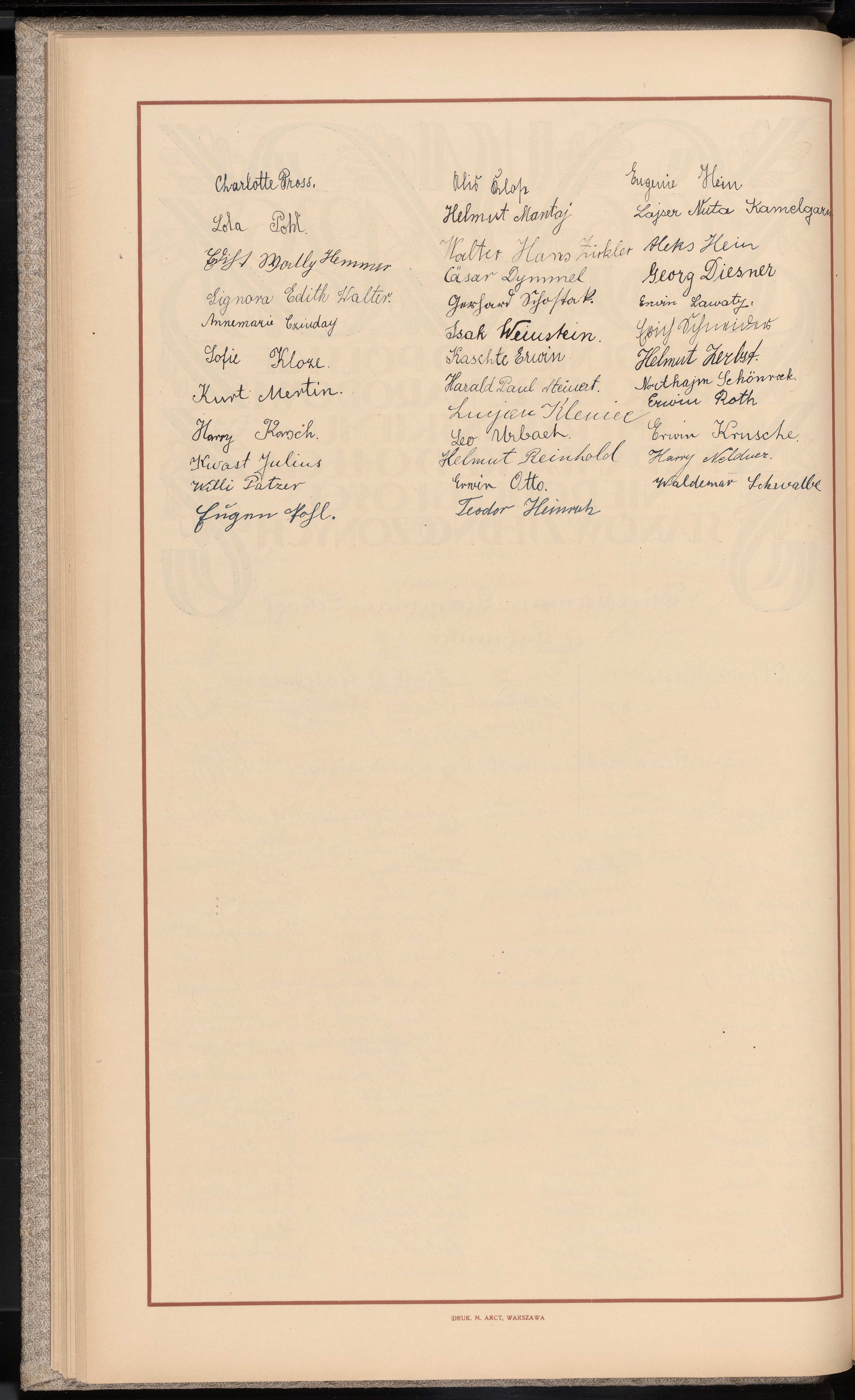 Podpis Charlotte Pross na stronie nr 54 w tomie nr 13