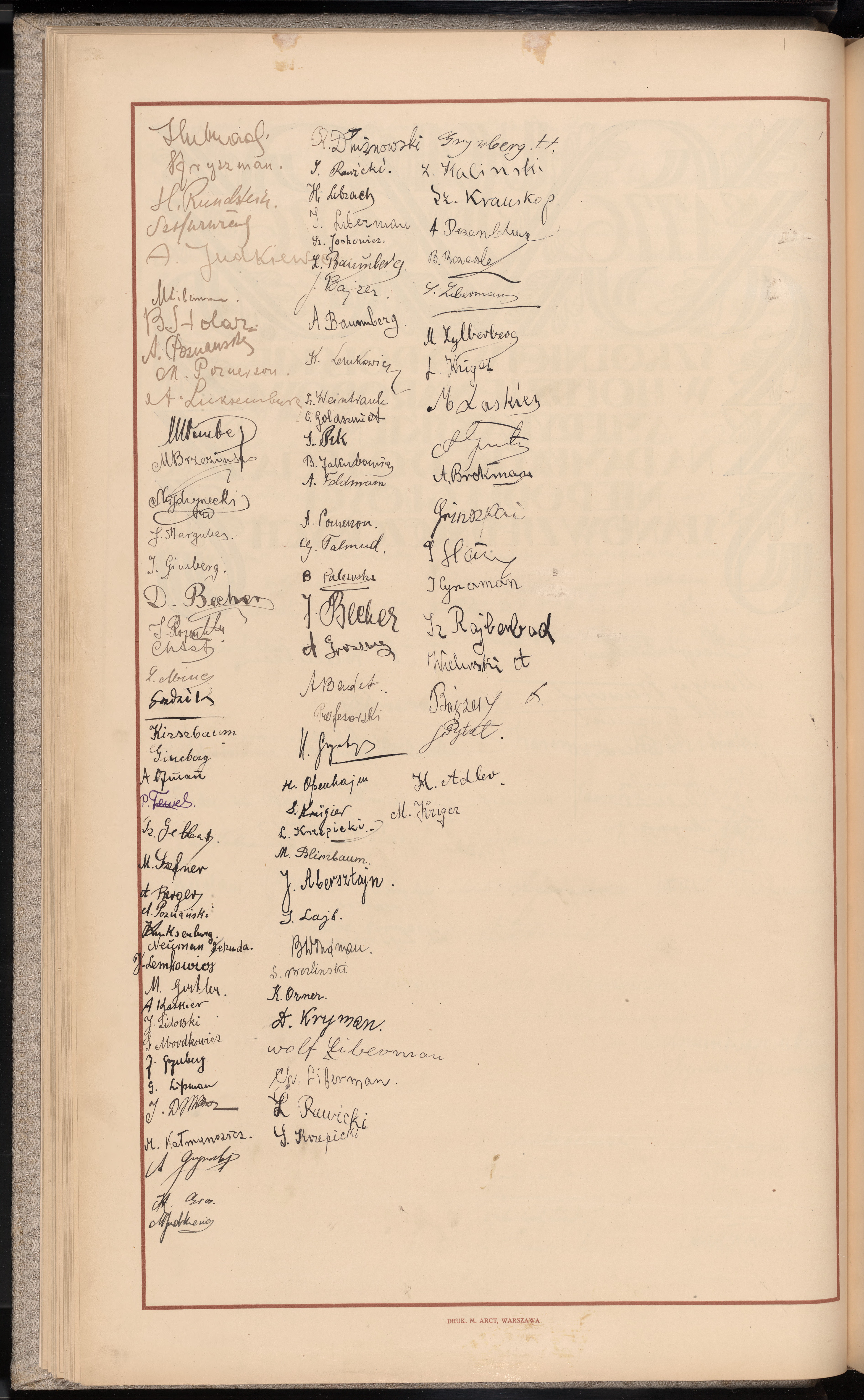 Podpis M. Kriger na stronie nr 58 w tomie nr 13