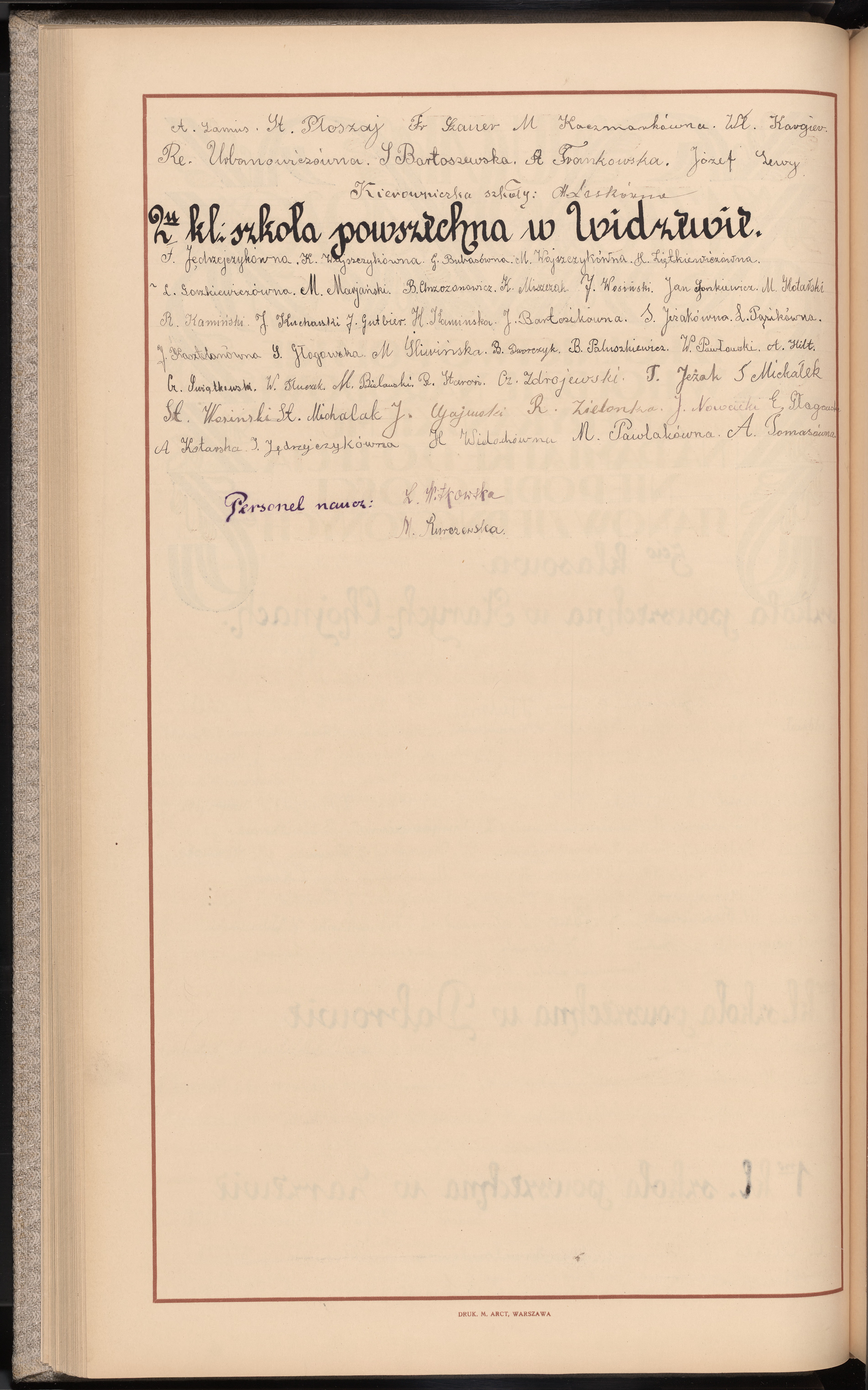 Podpis M. Rurczewska na stronie nr 110 w tomie nr 13