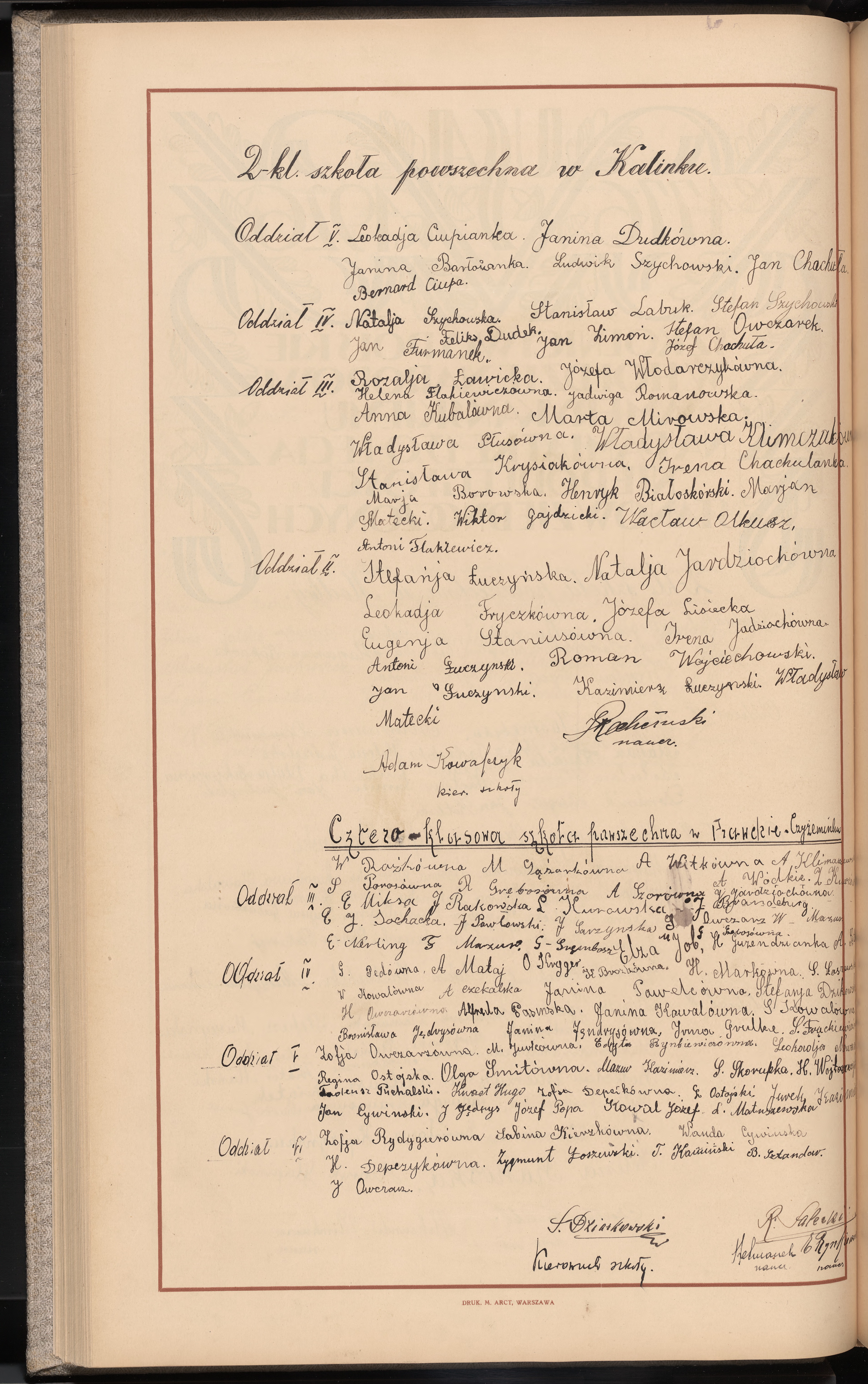 Podpis J. Owczarz na stronie nr 114 w tomie nr 13