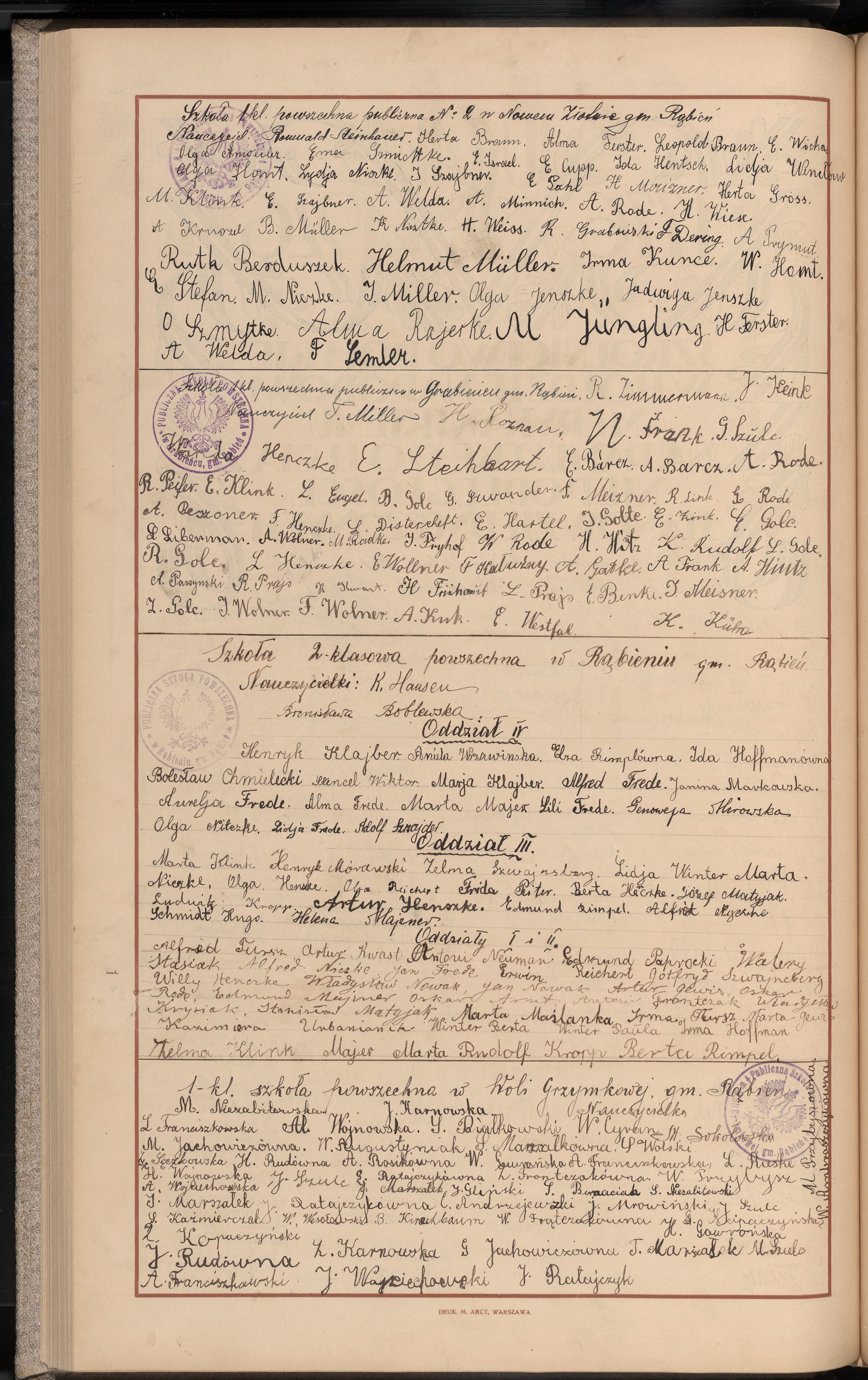 Podpis M. Przybyszówna na stronie nr 130 w tomie nr 13