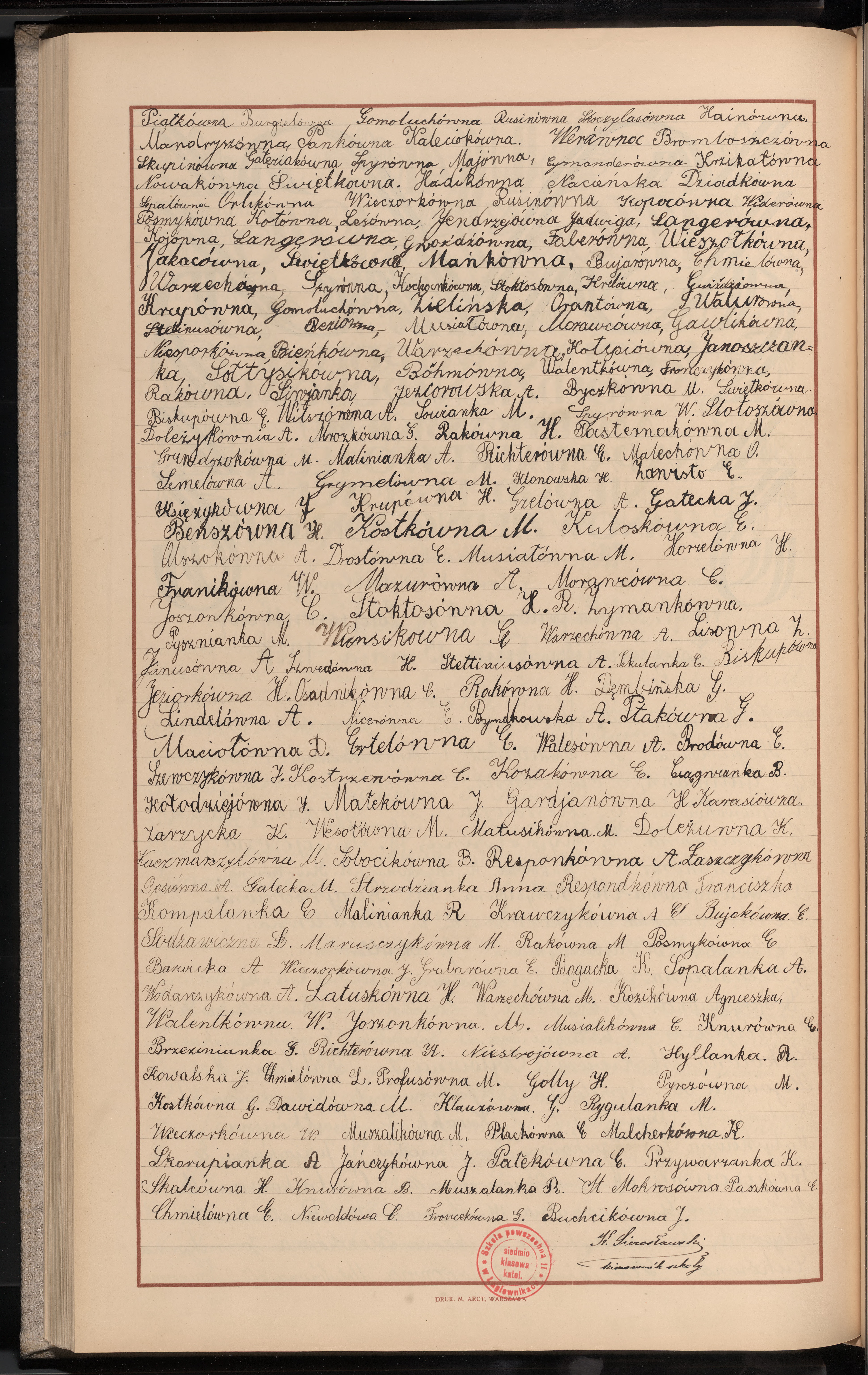 Podpis  Orlikówna na stronie nr 168 w tomie nr 13