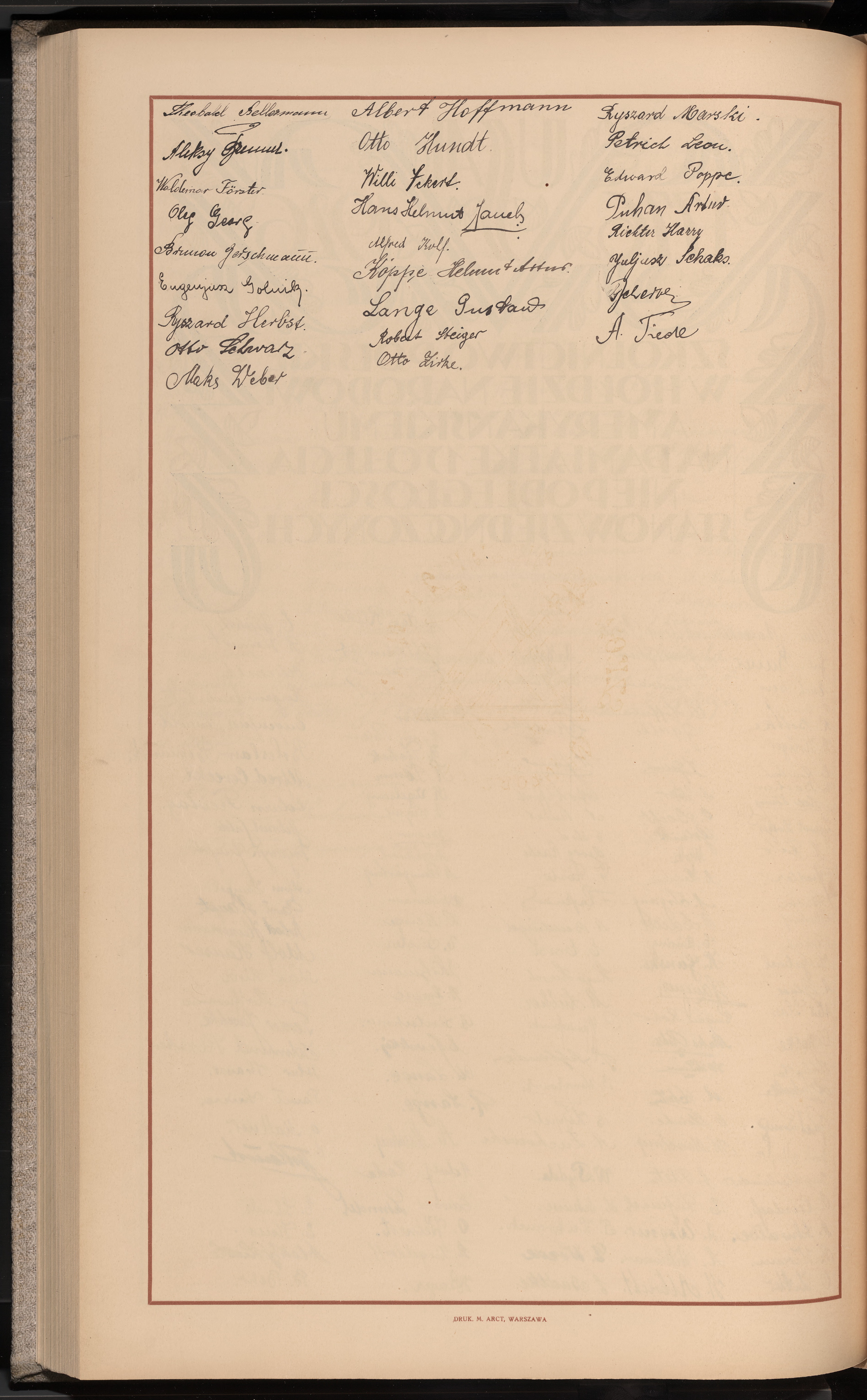 Podpis A. Tiede na stronie nr 210 w tomie nr 13