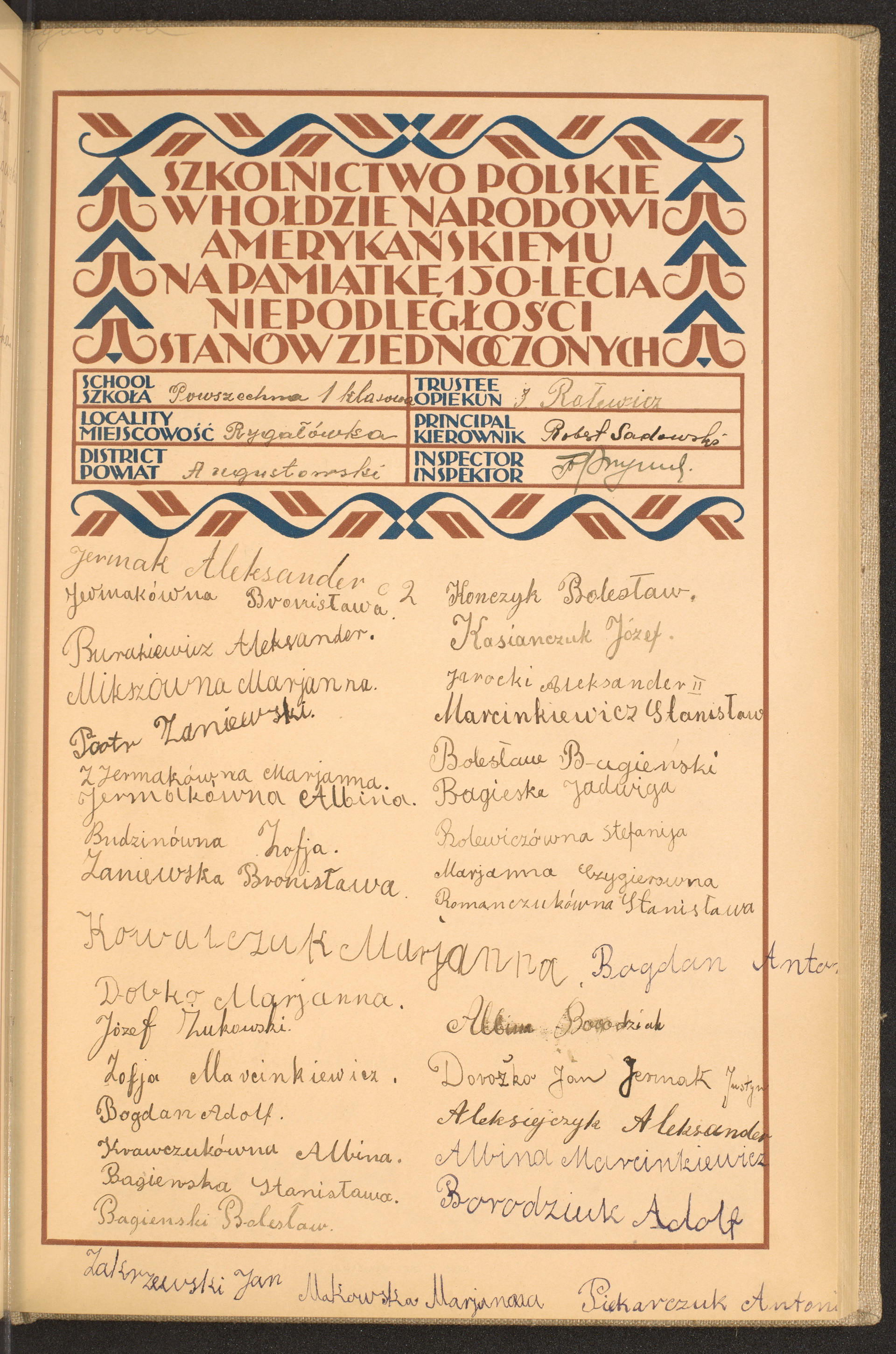 Podpis I. Rolewicz na stronie nr 135 w tomie nr 14