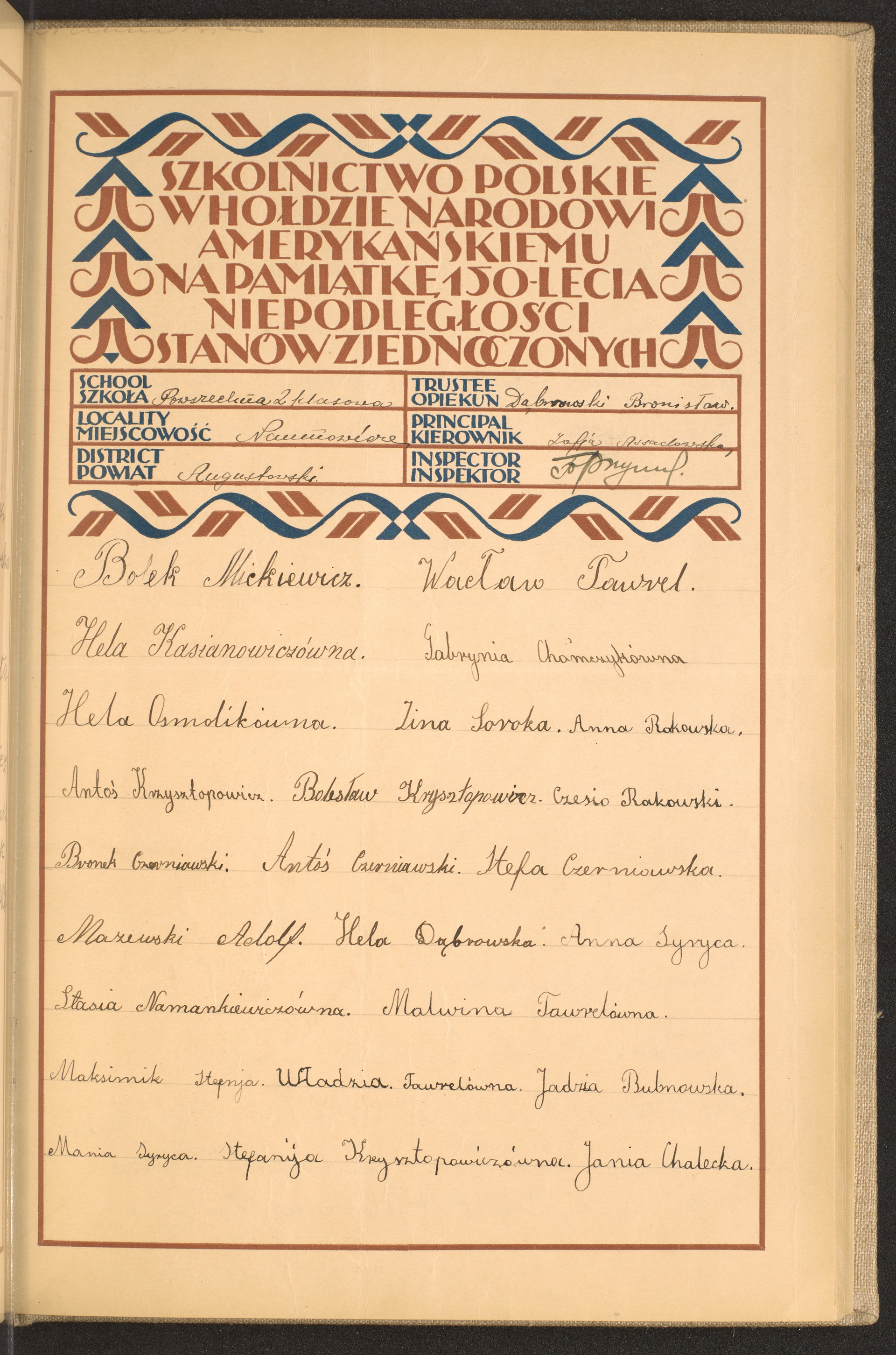 Podpis Bronisław Dąbrowski na stronie nr 157 w tomie nr 14