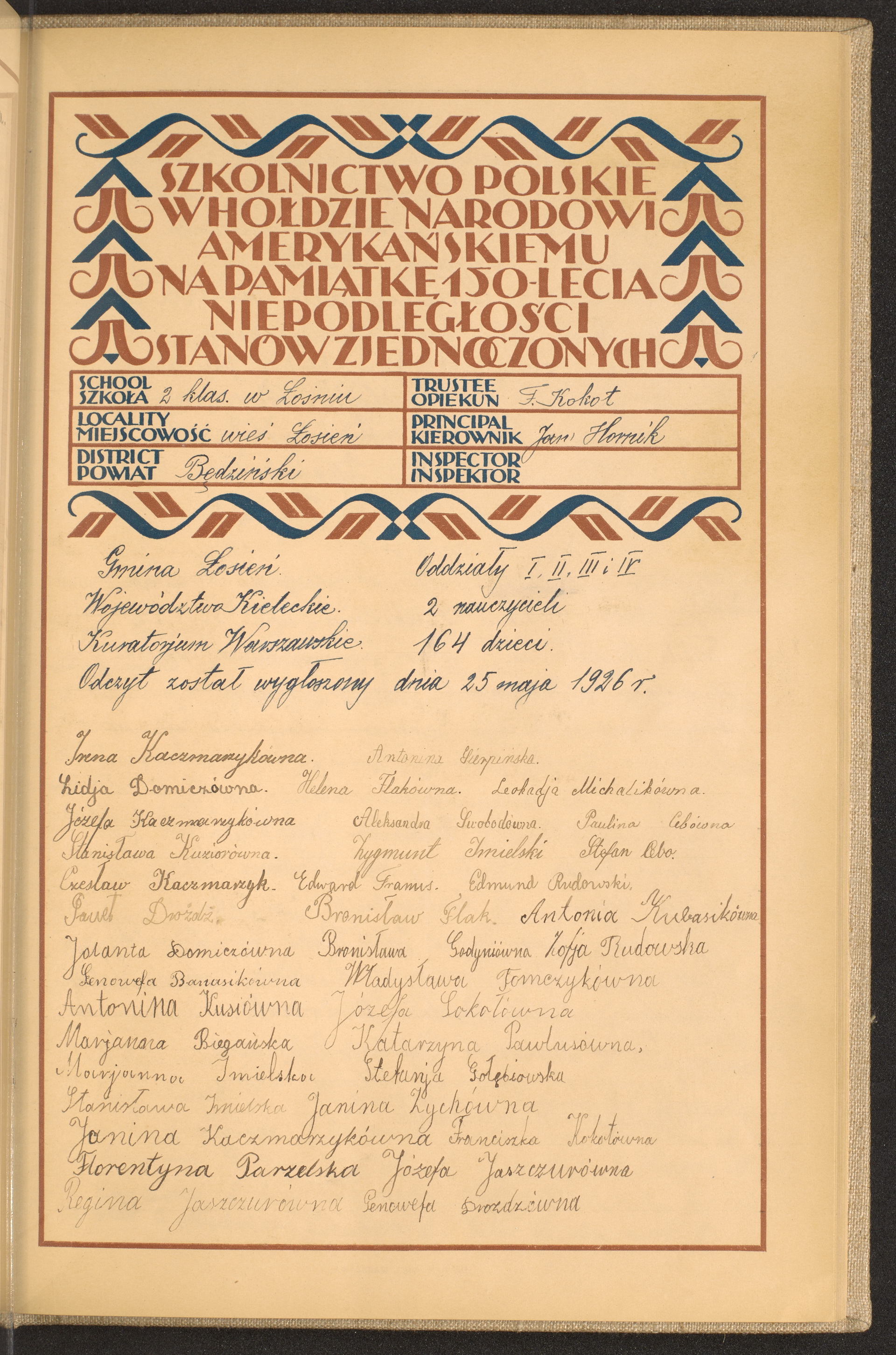 Podpis F. Kokot na stronie nr 219 w tomie nr 14