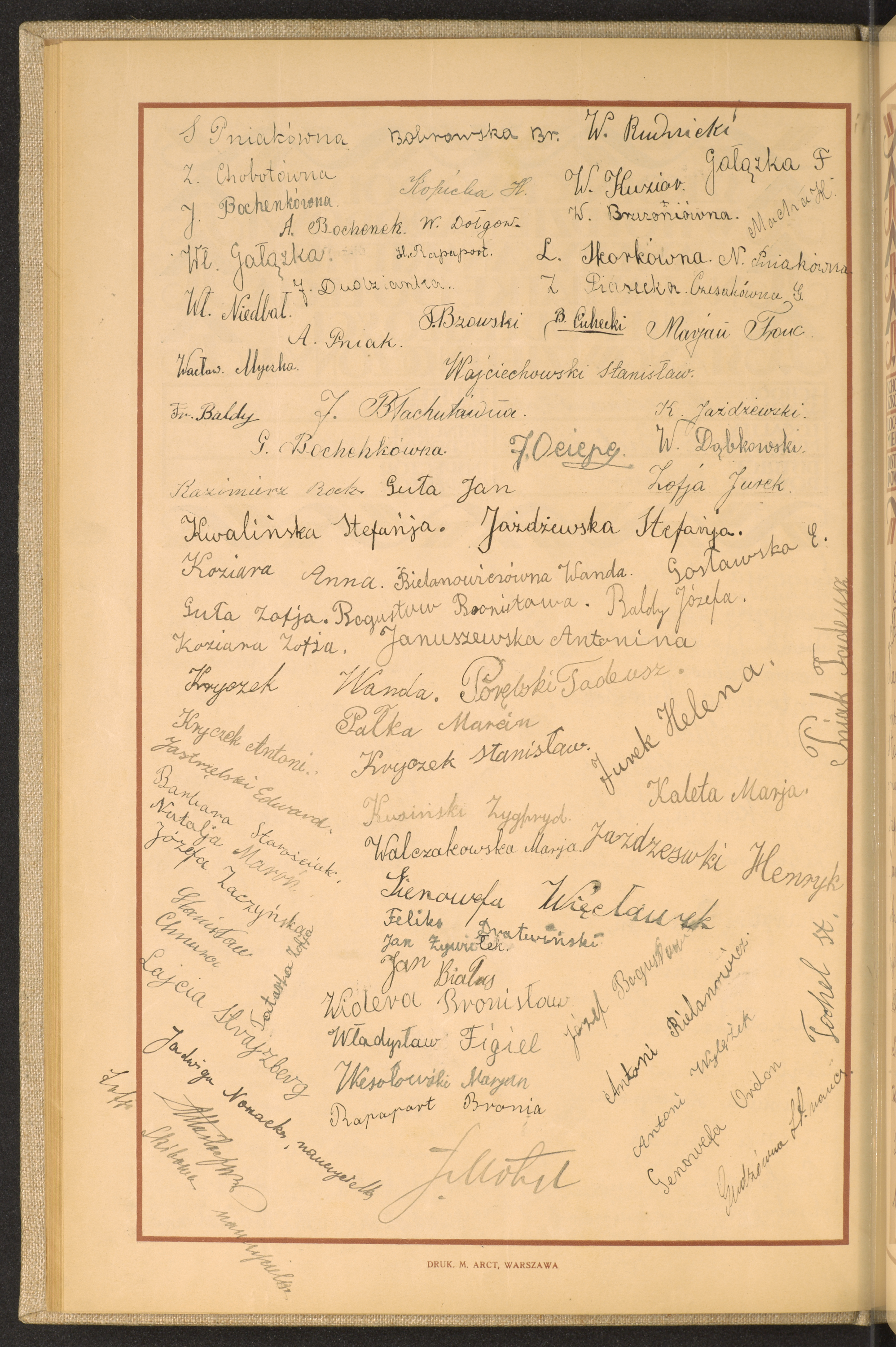 Podpis J. Błachut na stronie nr 58 w tomie nr 15