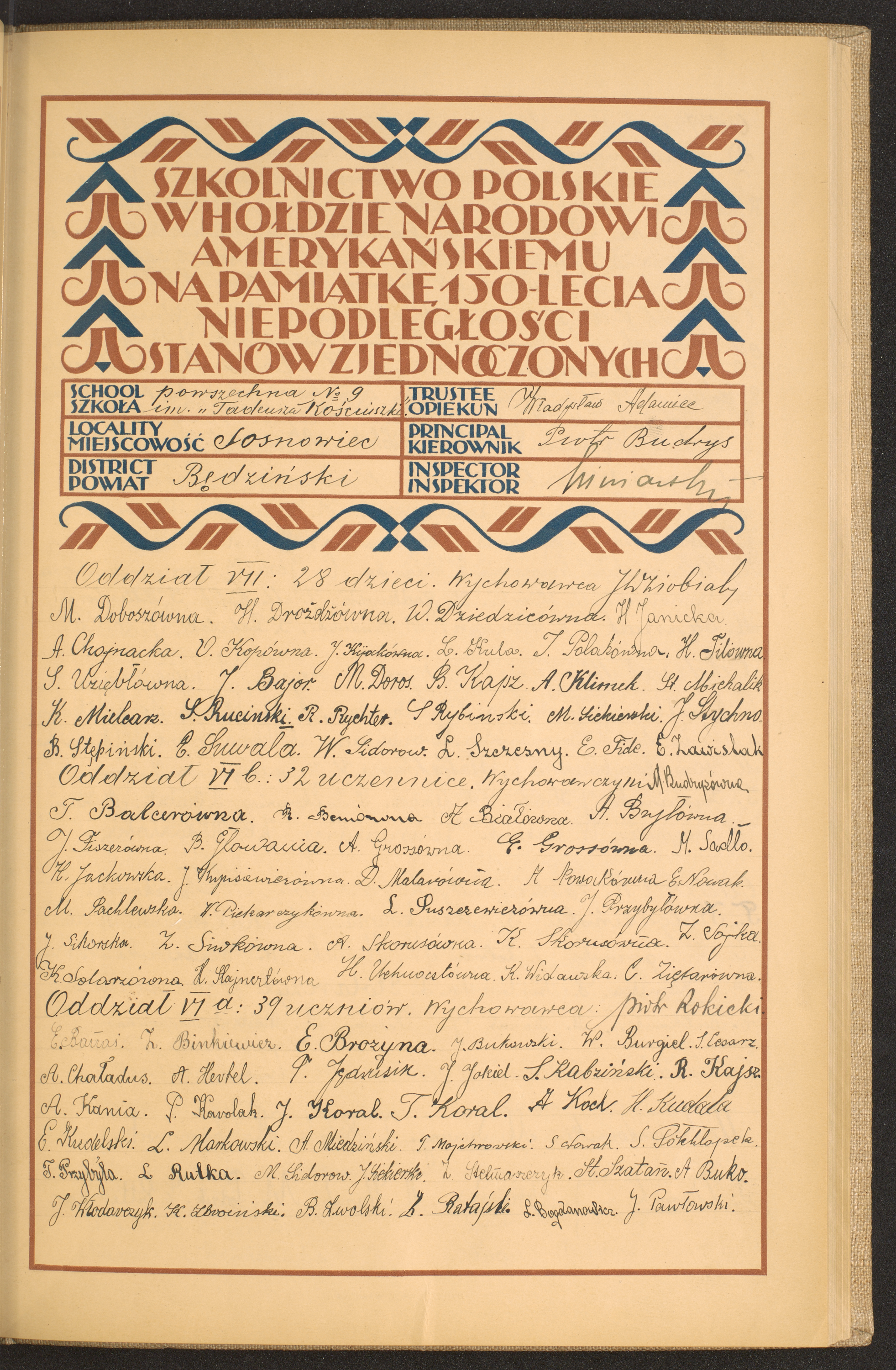 Podpis W. Piekarczyk na stronie nr 119 w tomie nr 15