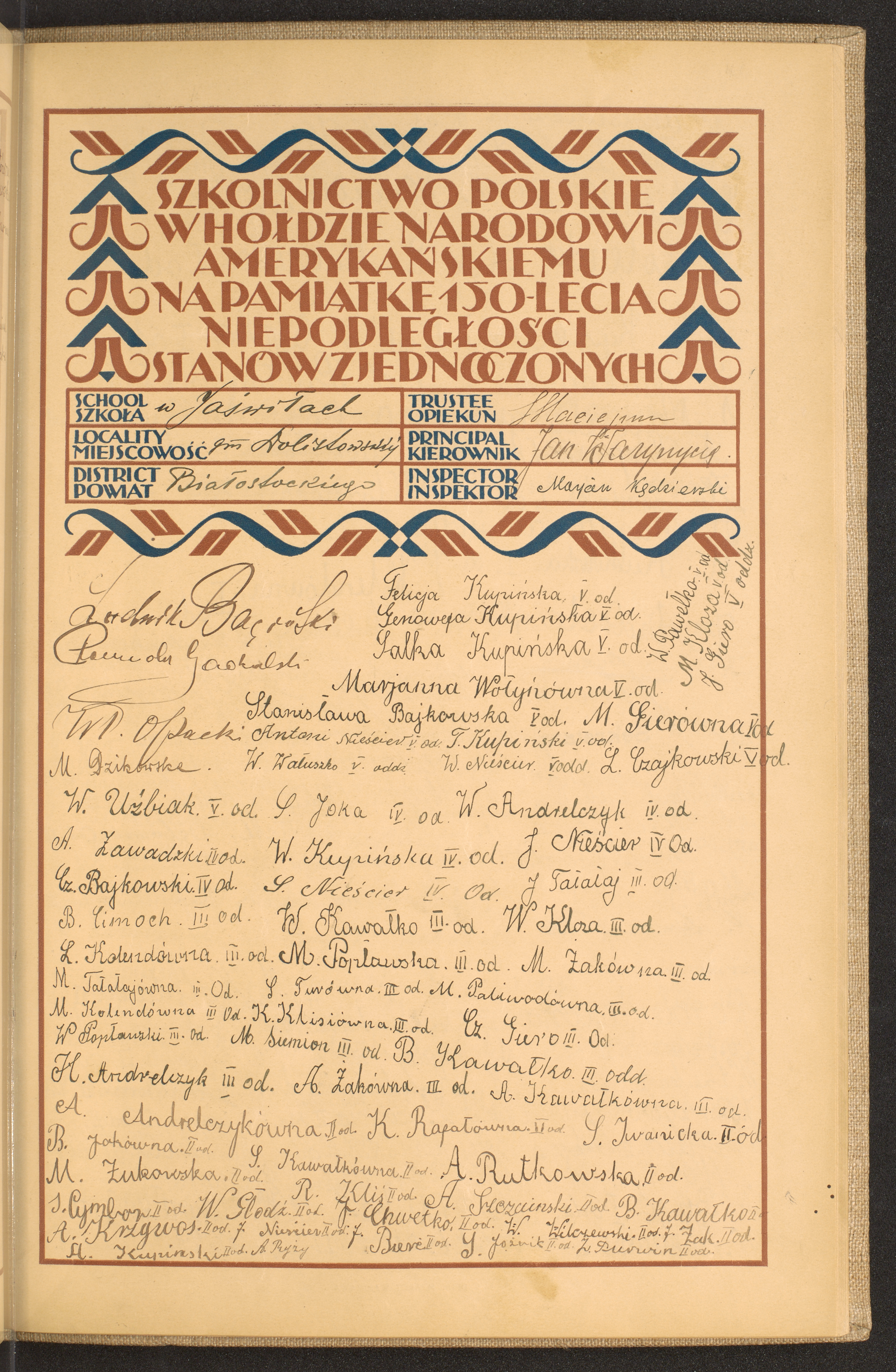 Podpis Z. Durwin na stronie nr 225 w tomie nr 15