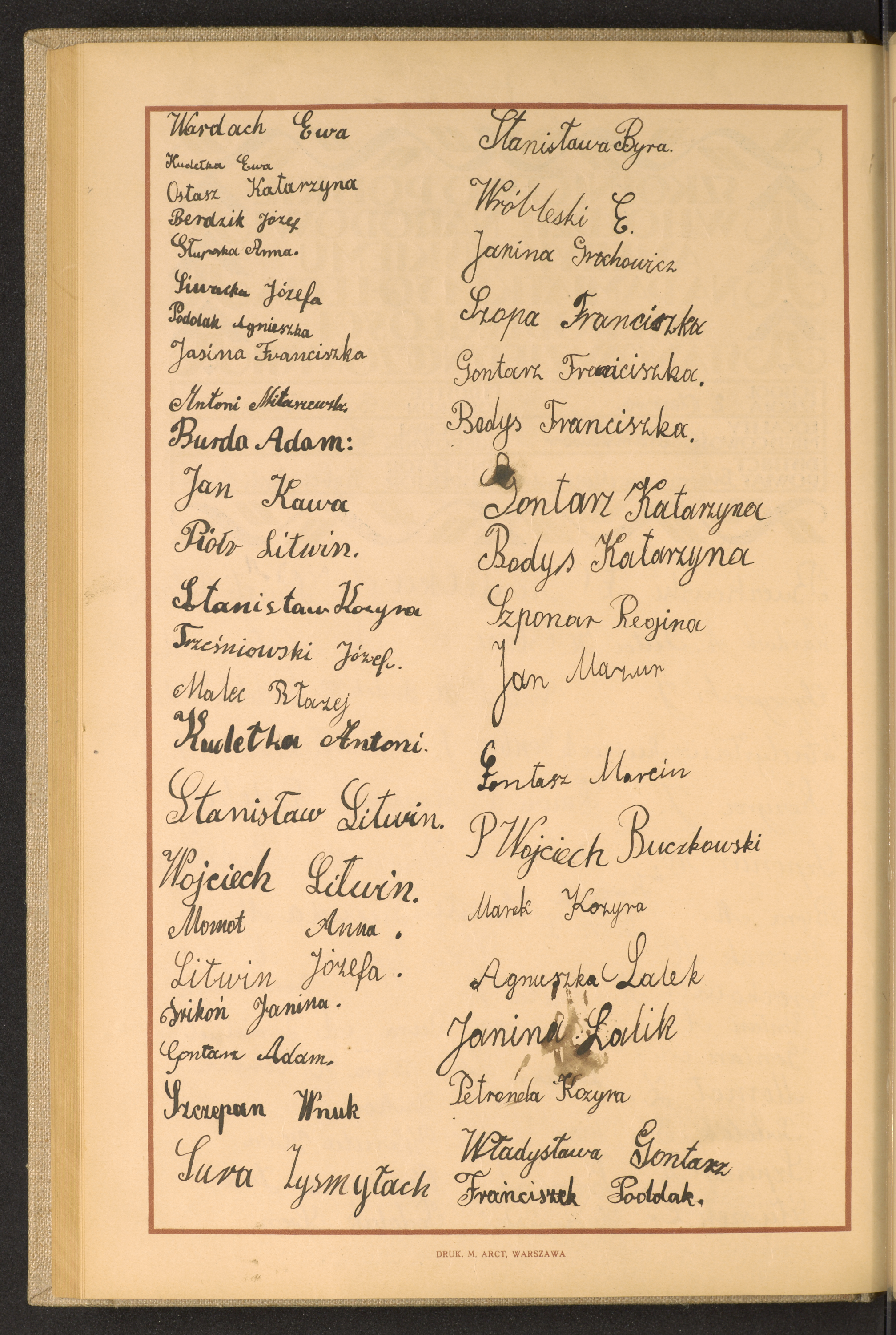 Podpis Ewa Wardach na stronie nr 108 w tomie nr 16