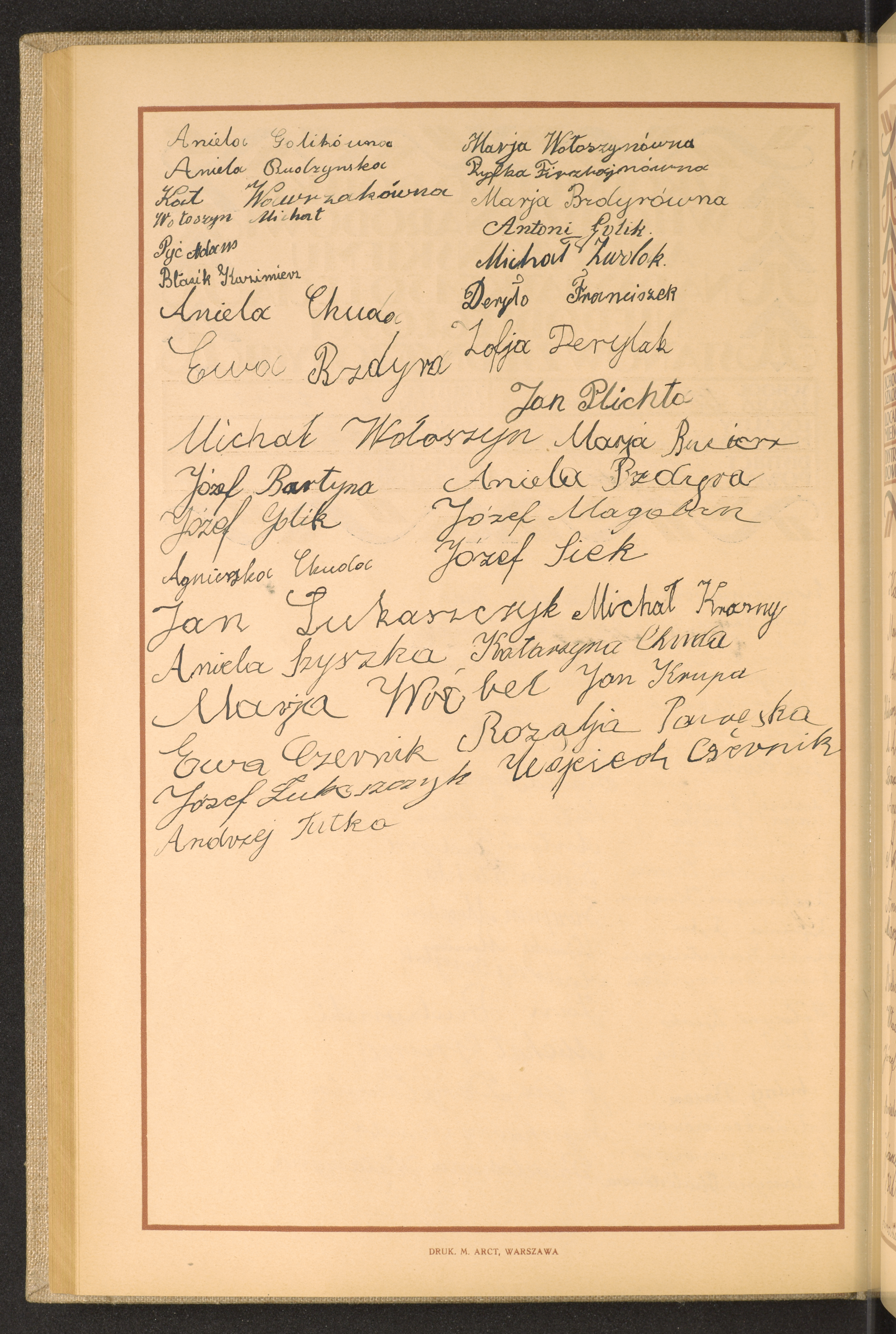 Podpis Aniela Golik na stronie nr 118 w tomie nr 16