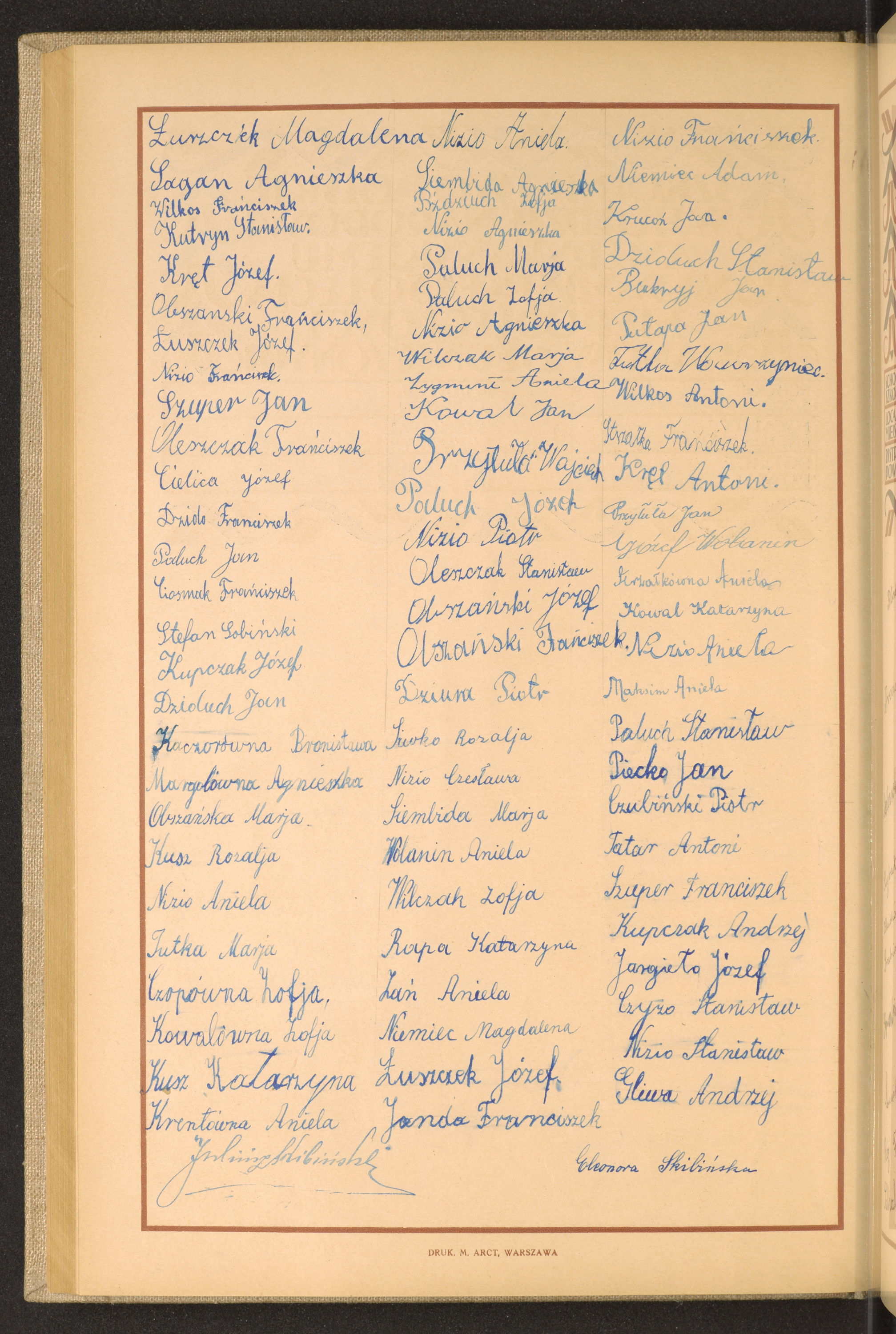 Podpis Magdalena Łuszczek na stronie nr 128 w tomie nr 16