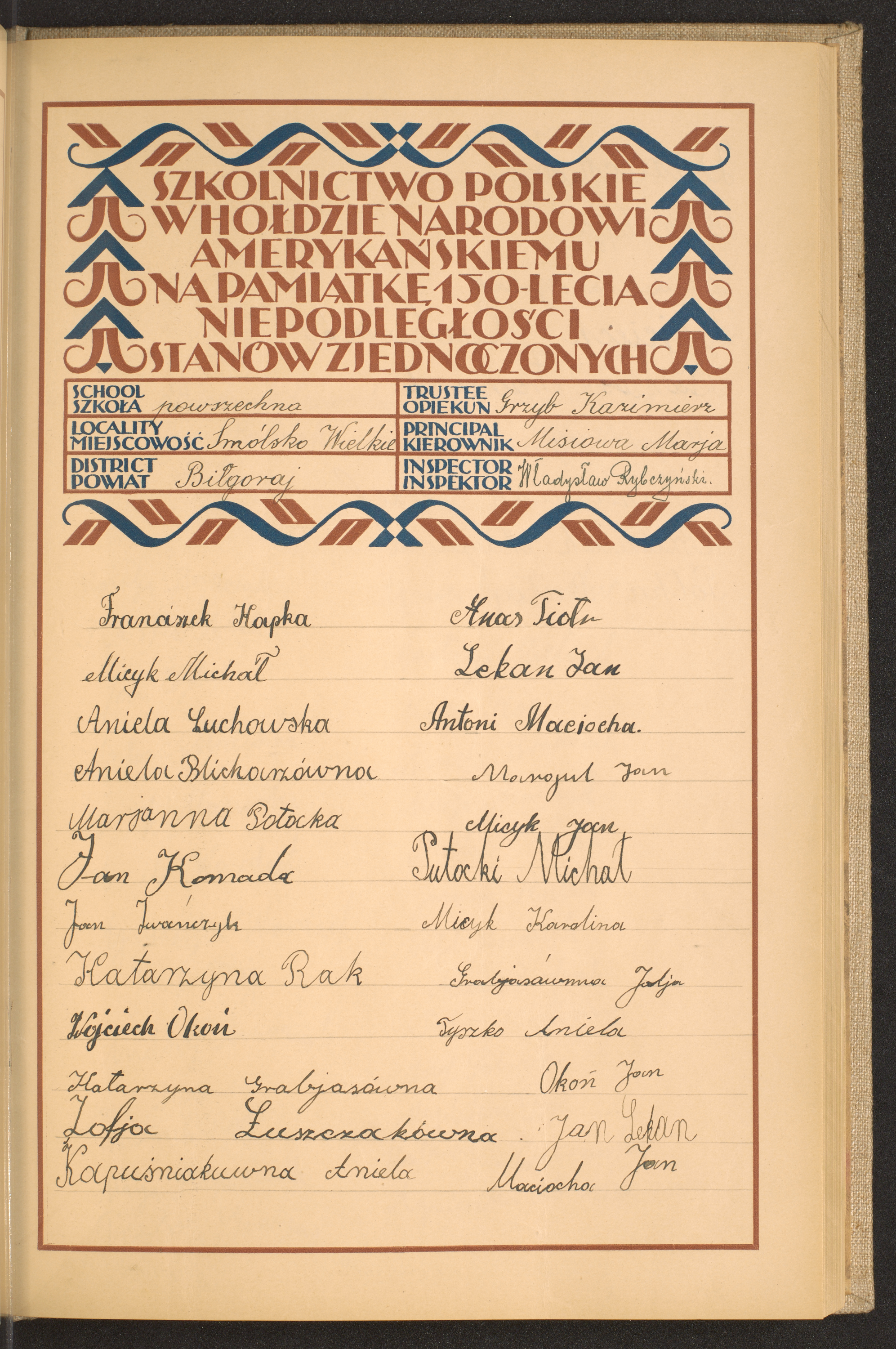 Podpis Jan Maciocha na stronie nr 143 w tomie nr 16