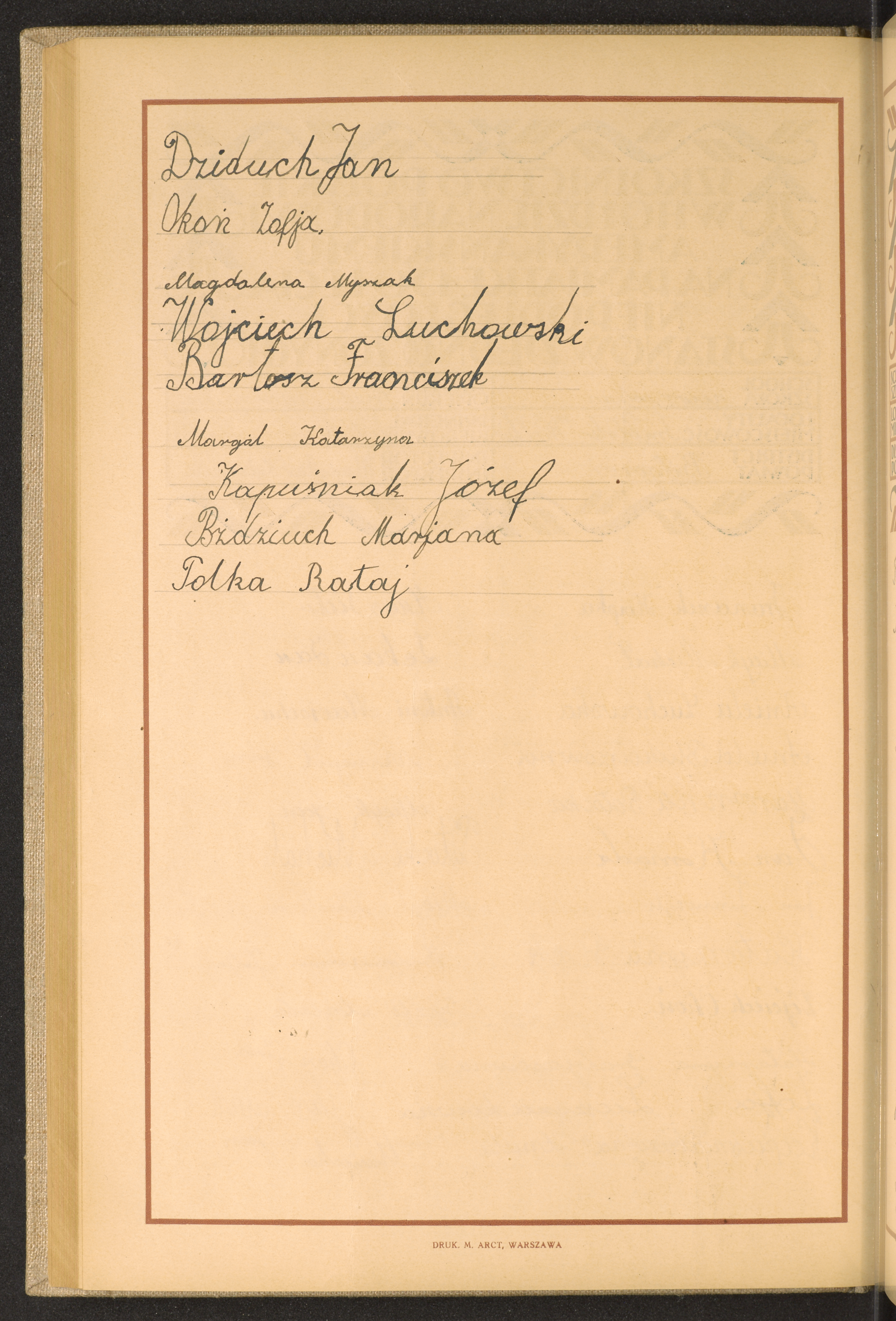 Podpis Antonina Rataj na stronie nr 144 w tomie nr 16