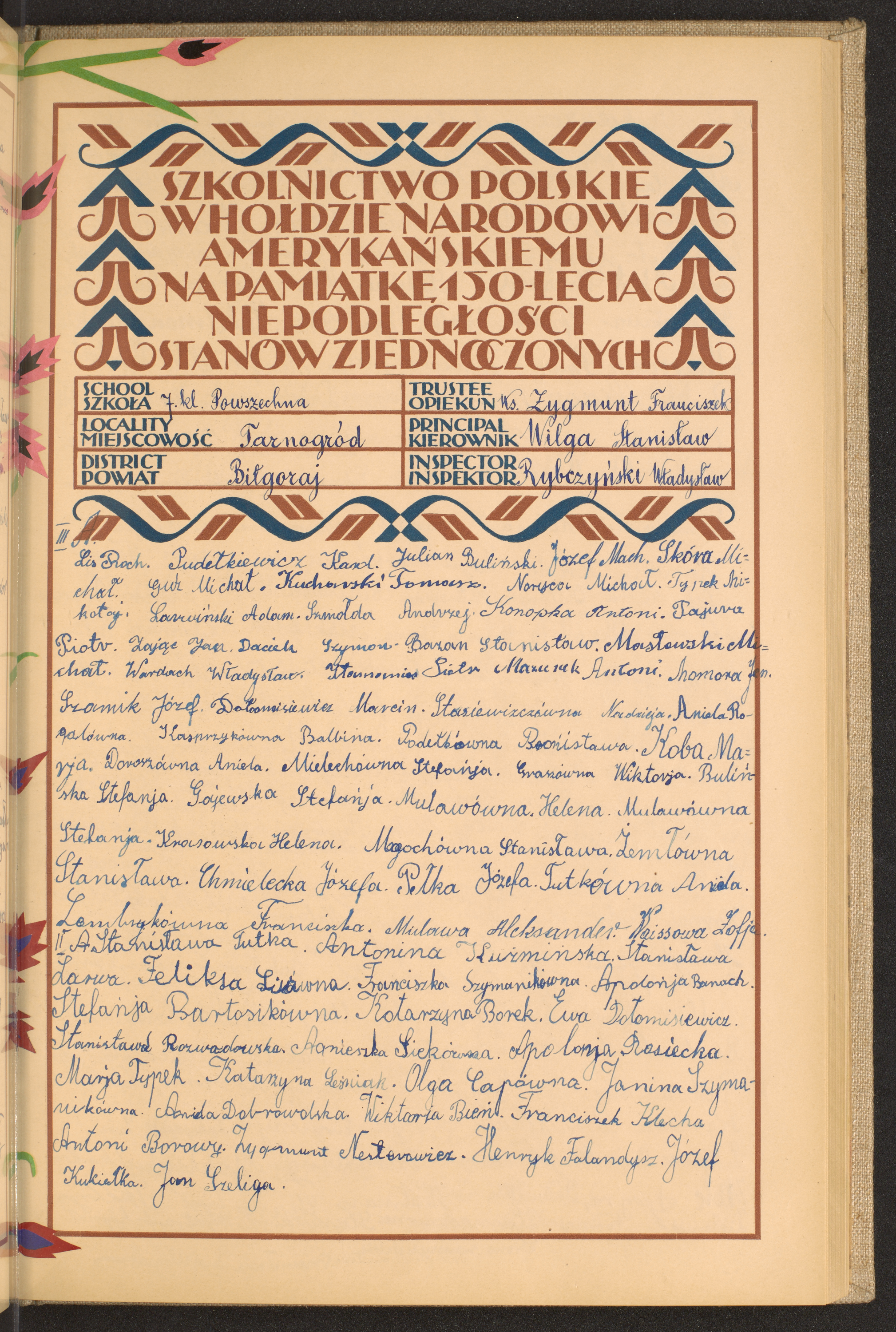 Podpis Władysław Wardach na stronie nr 151 w tomie nr 16