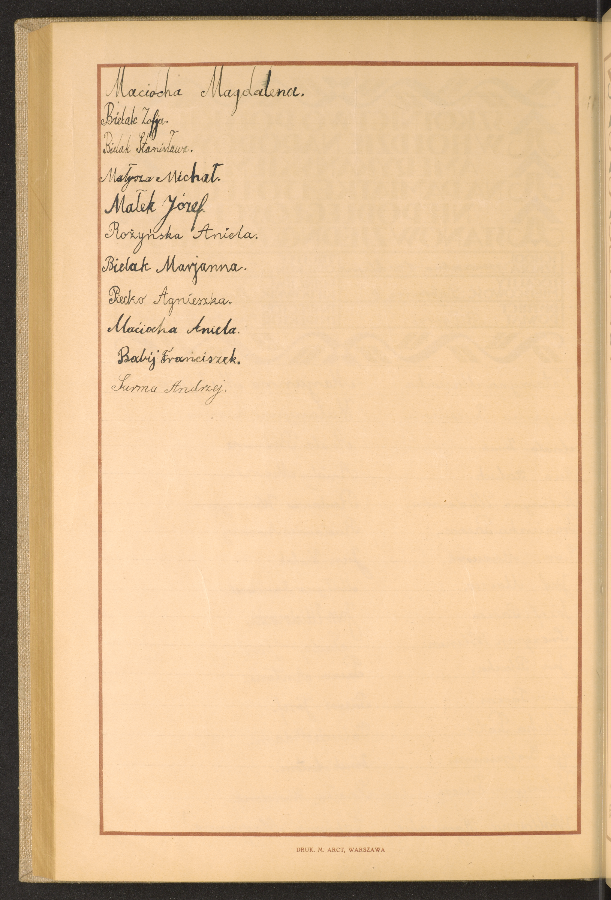 Podpis Magdalena Maciocha na stronie nr 222 w tomie nr 16