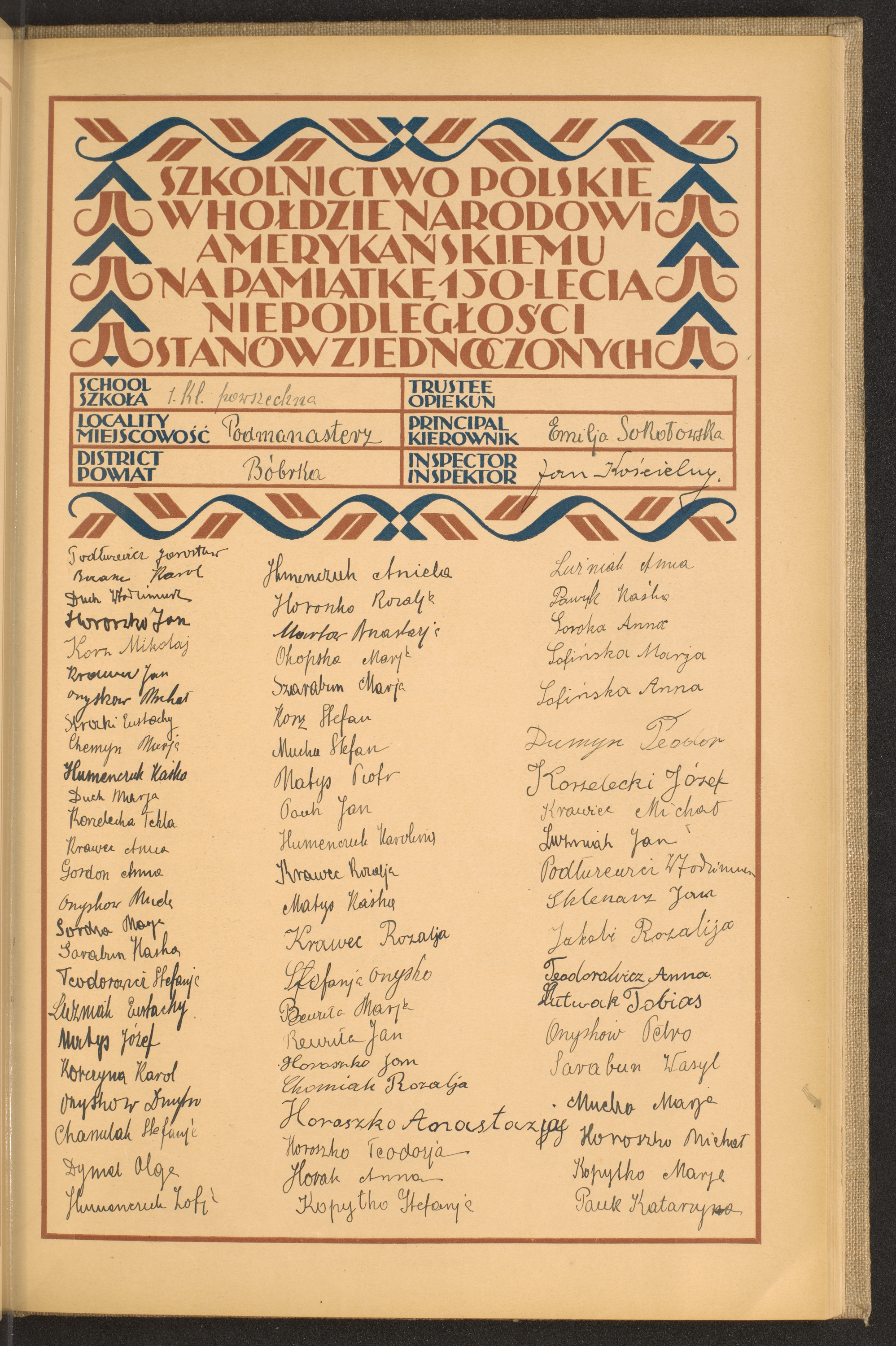 Podpis Emilia Sokołowska na stronie nr 195 w tomie nr 17