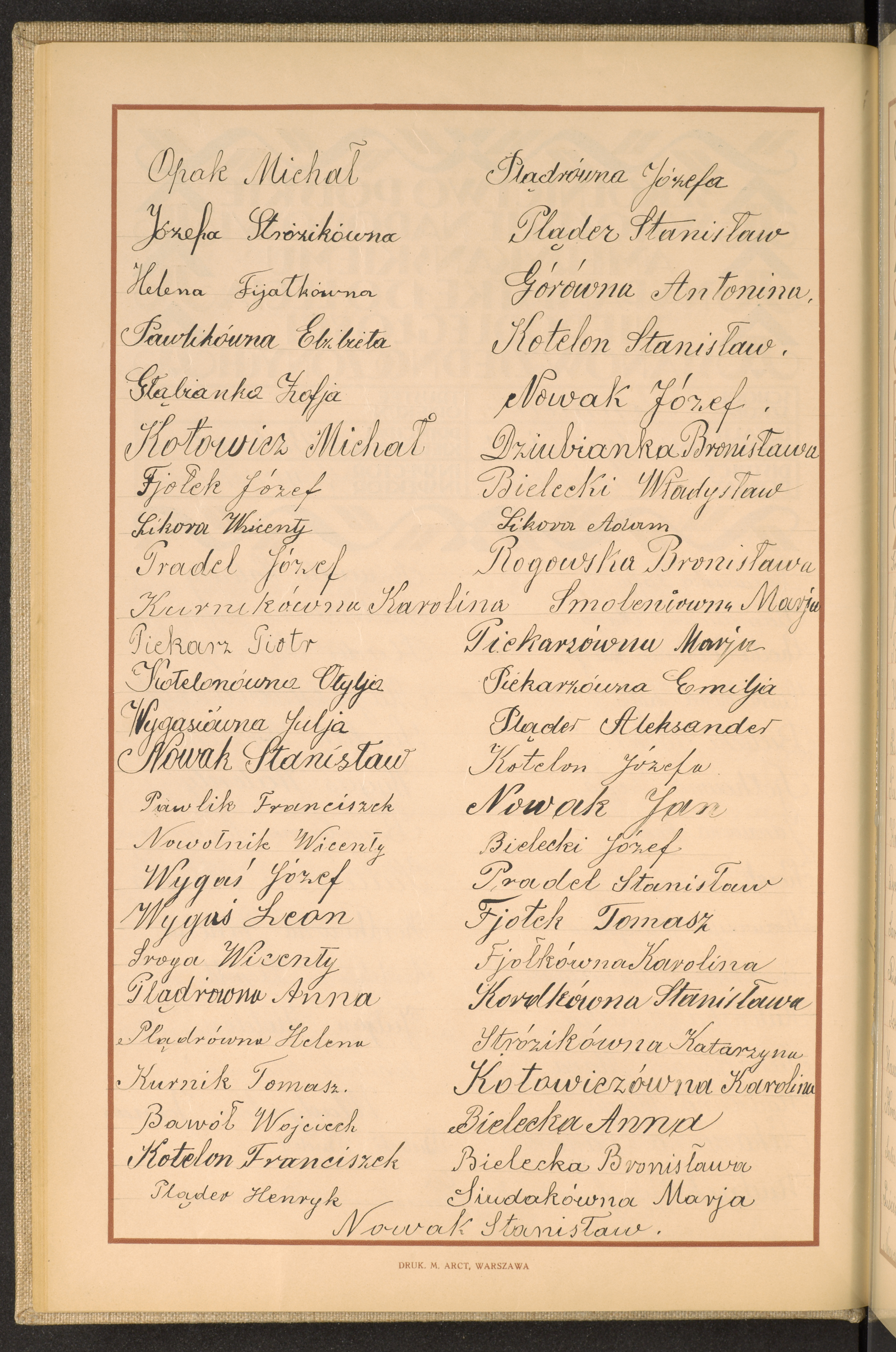 Podpis Maria Siudak na stronie nr 38 w tomie nr 18