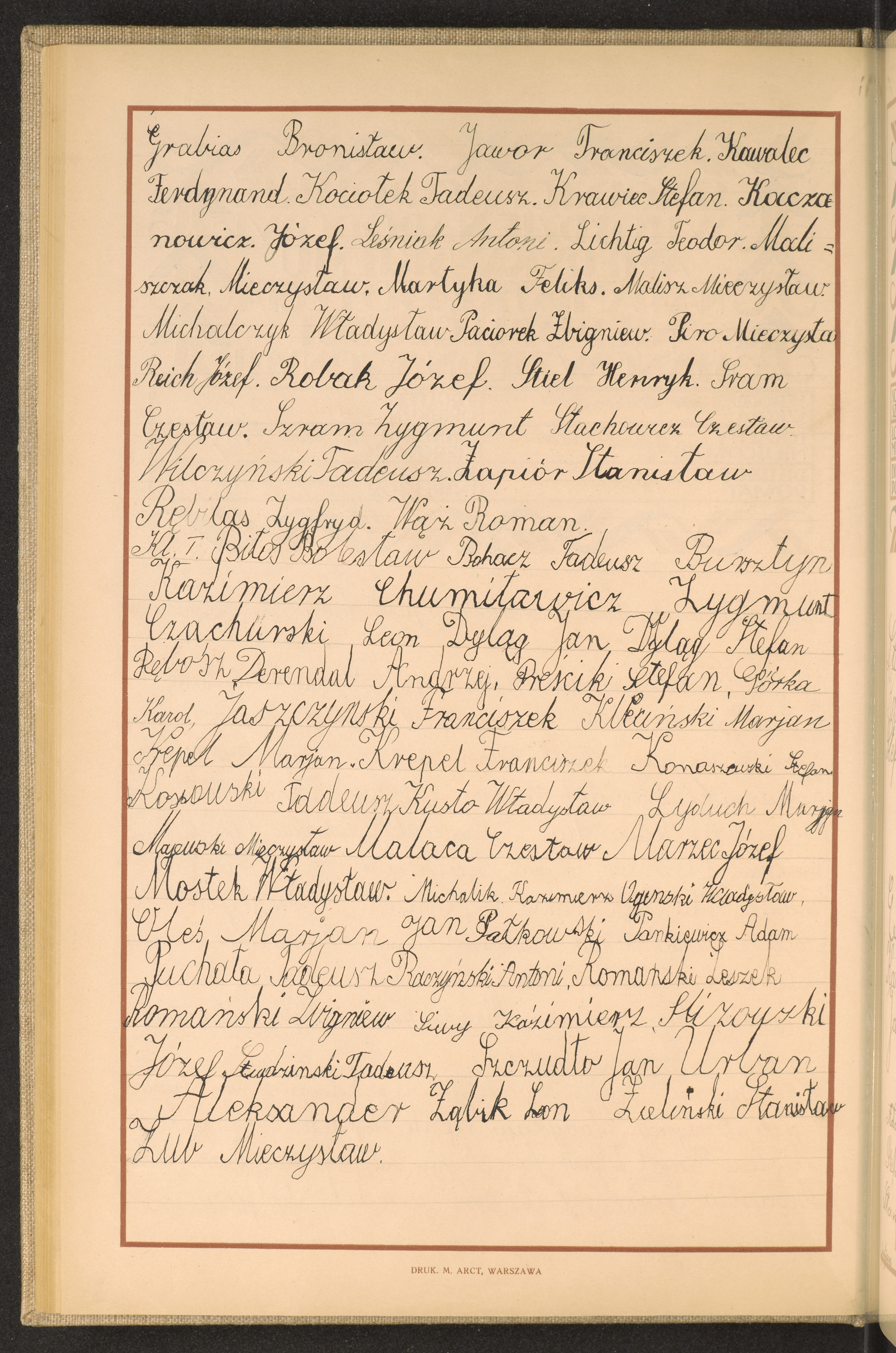 Podpis Mieczysław Majewski na stronie nr 72 w tomie nr 18