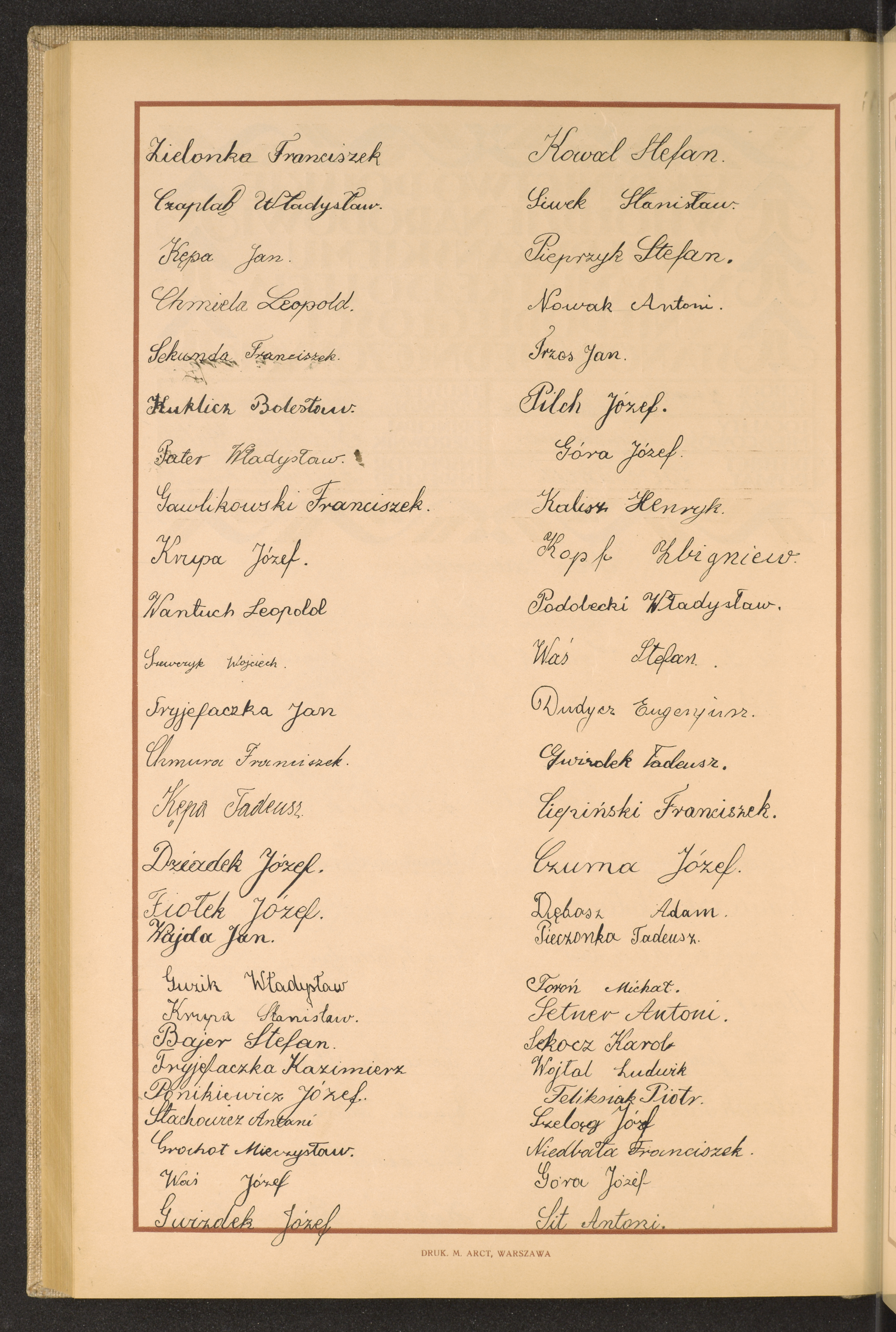 Podpis Franciszek Zielonka na stronie nr 236 w tomie nr 18