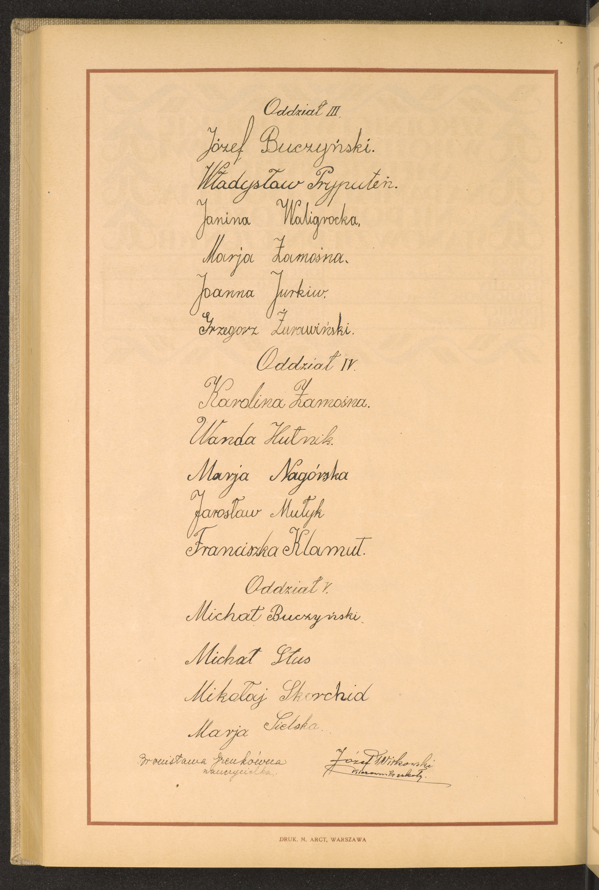 Podpis Józef Buczyński na stronie nr 276 w tomie nr 18