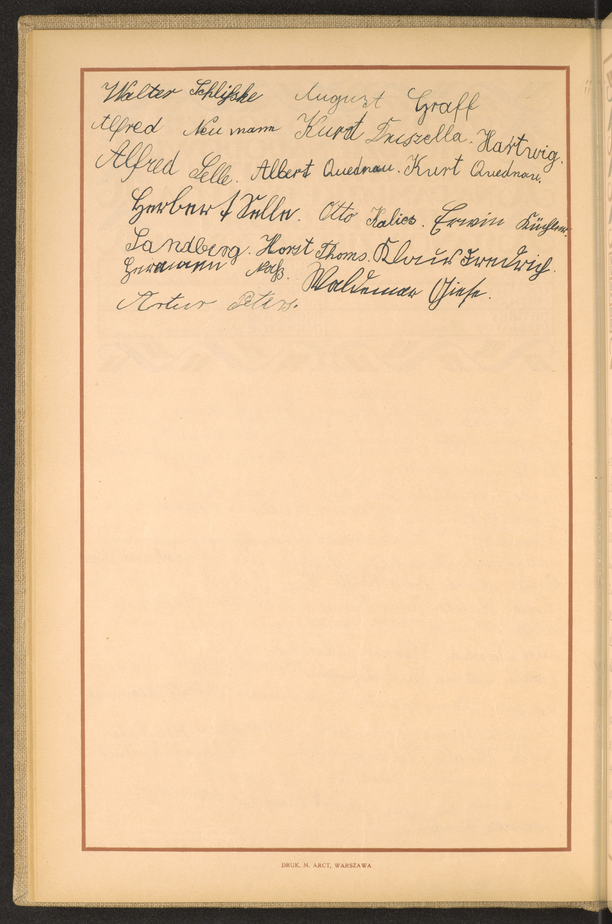 Podpis Walter Schlisske na stronie nr 32 w tomie nr 19