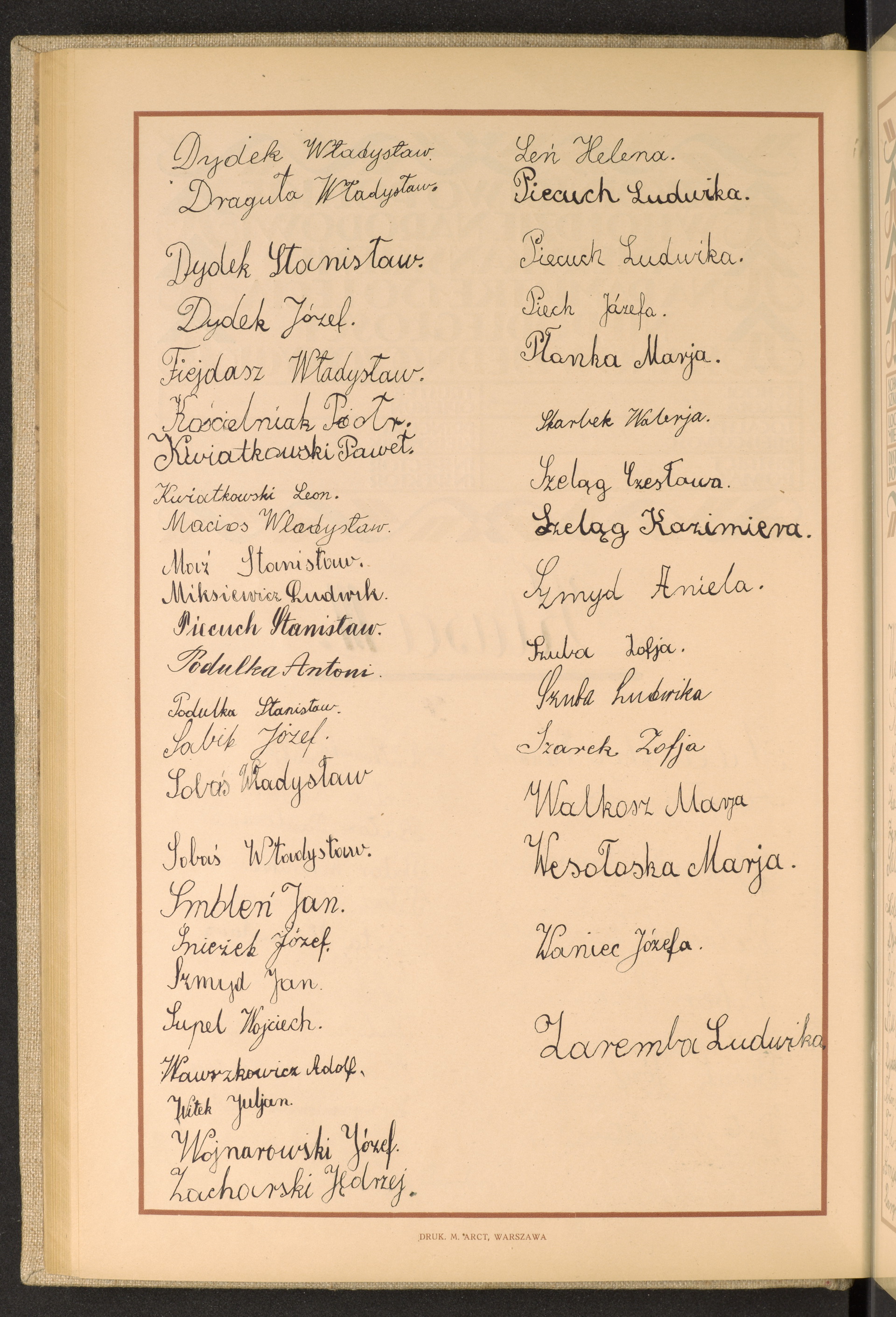 Podpis Władysław Dydek na stronie nr 88 w tomie nr 21