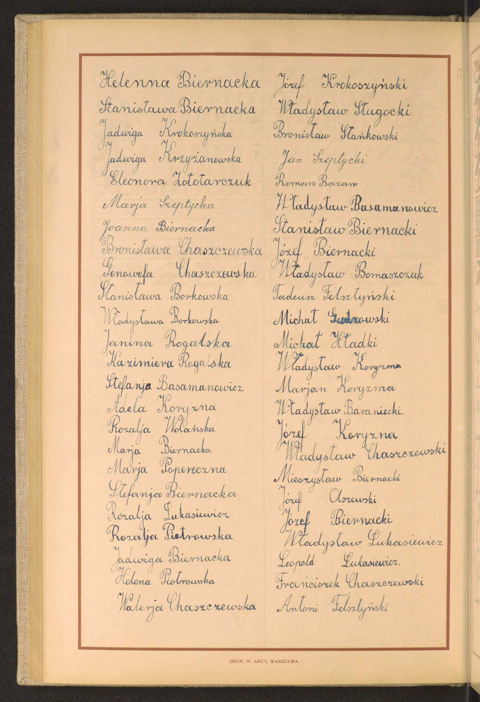 Podpis Helena Biernacka na stronie nr 154 w tomie nr 21