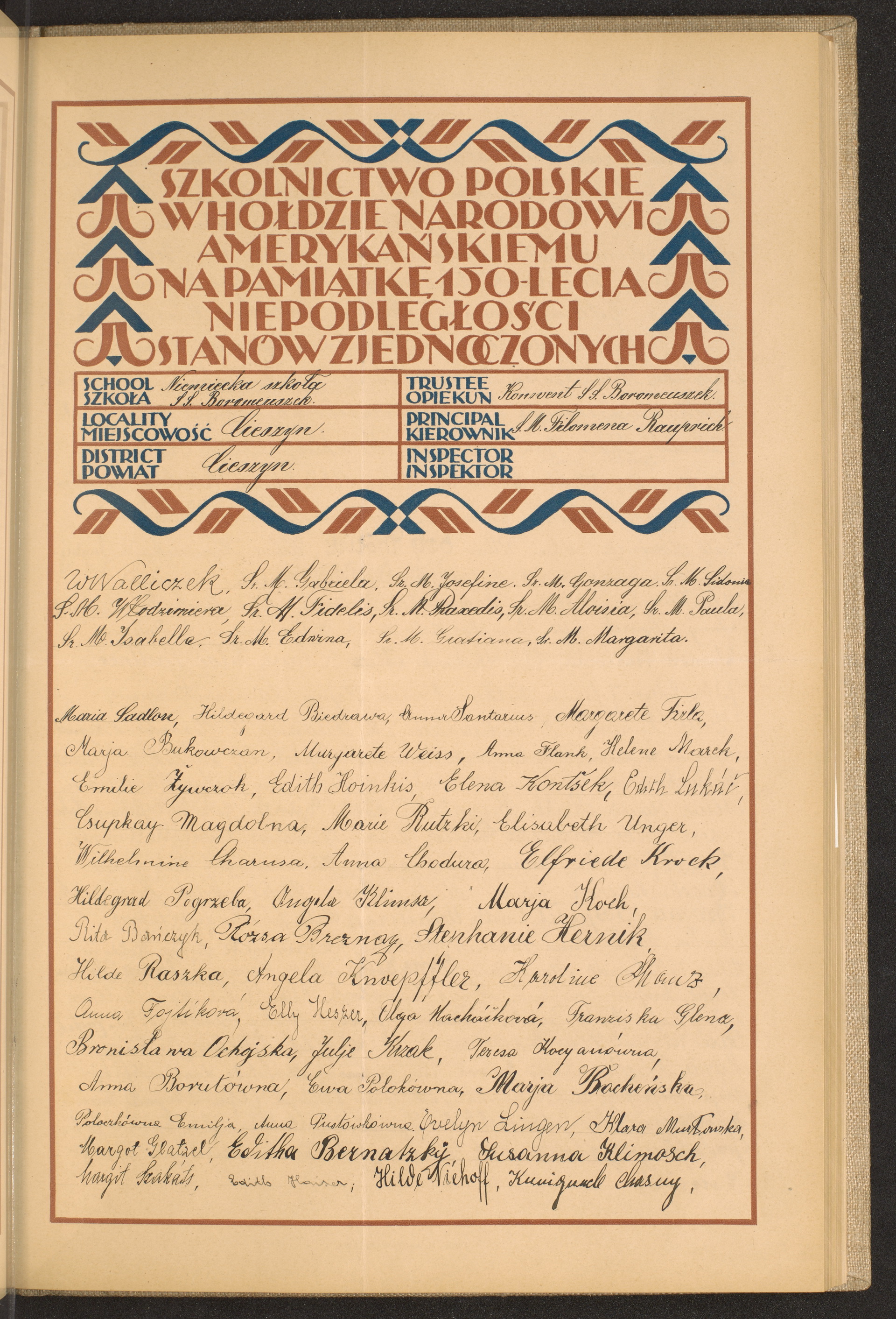 Podpis Filomena Rauprich na stronie nr 103 w tomie nr 22