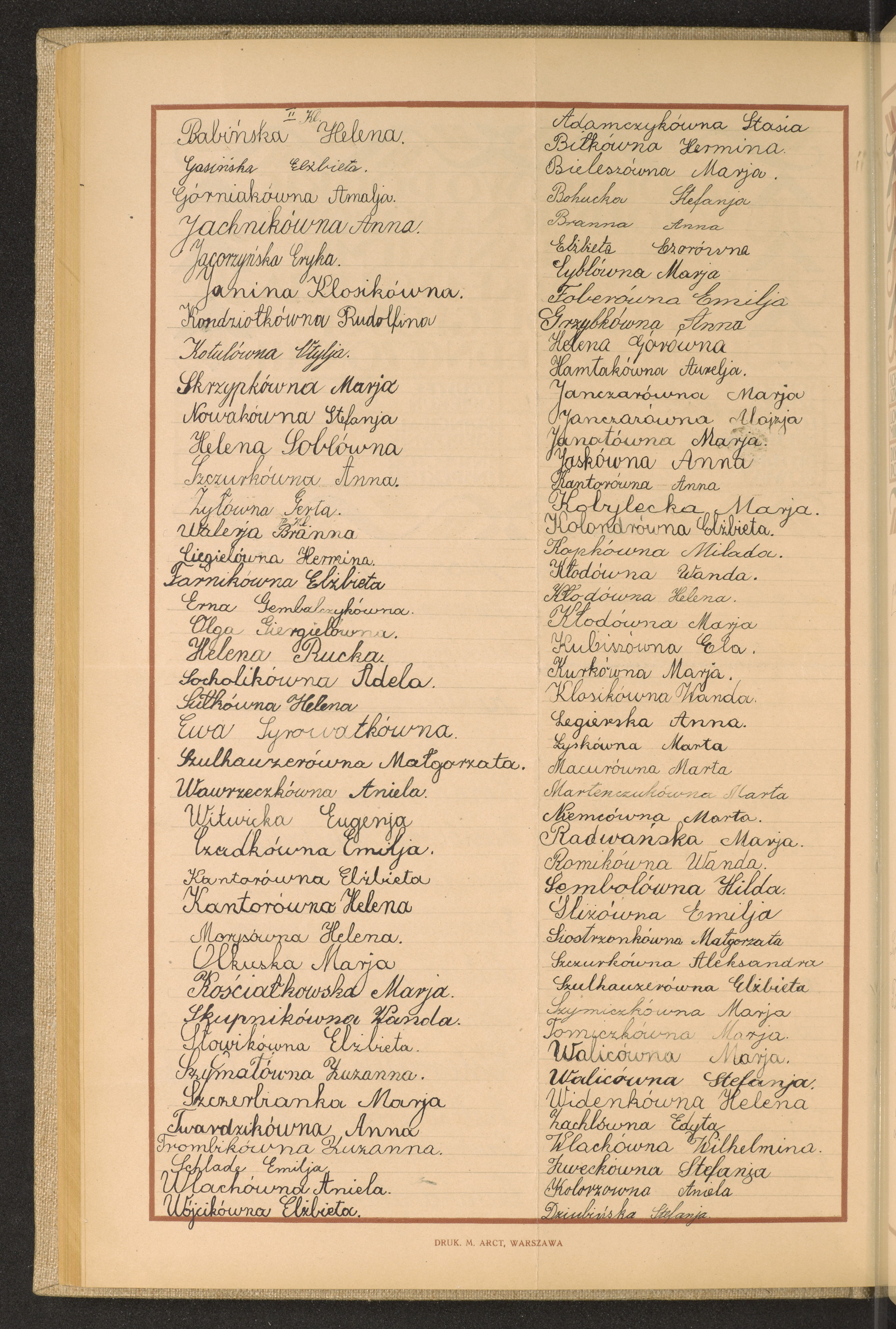 Podpis Helena Babińska na stronie nr 112 w tomie nr 22