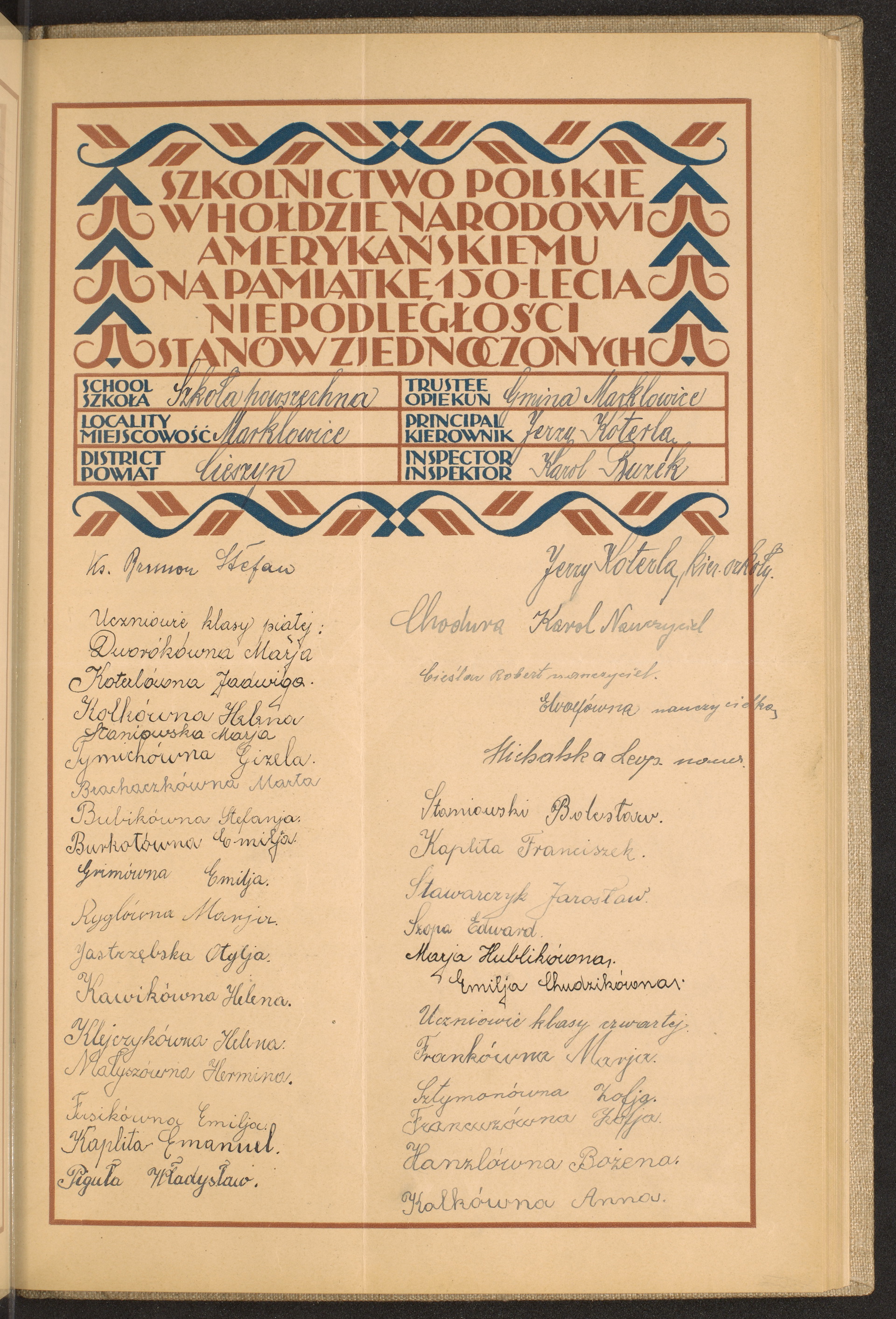 Podpis Jerzy Koterla na stronie nr 145 w tomie nr 22